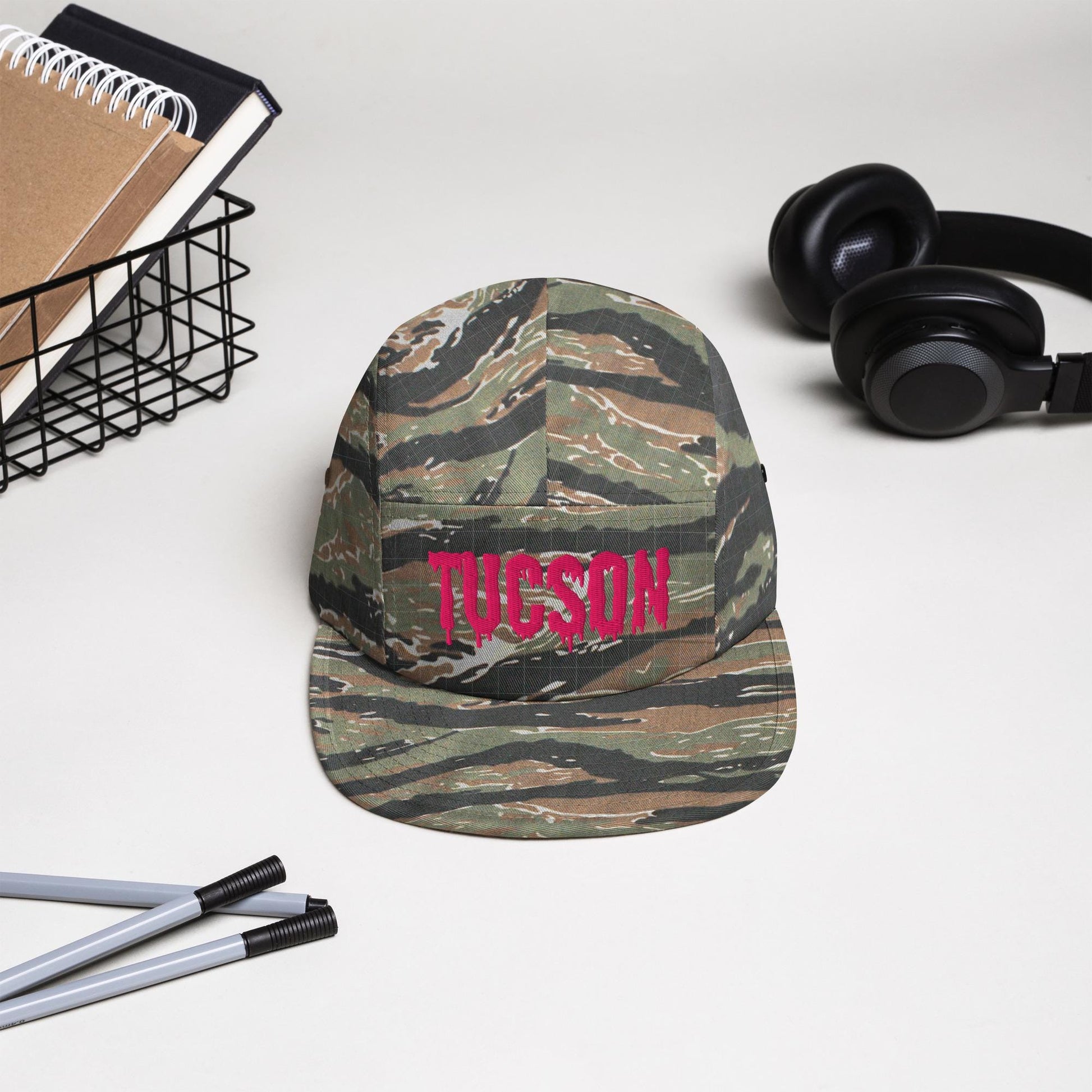 Tucson Drip Five Panel Cap | AZ Embroidered Hat | Local Love Design | Gift For Desert Lovers