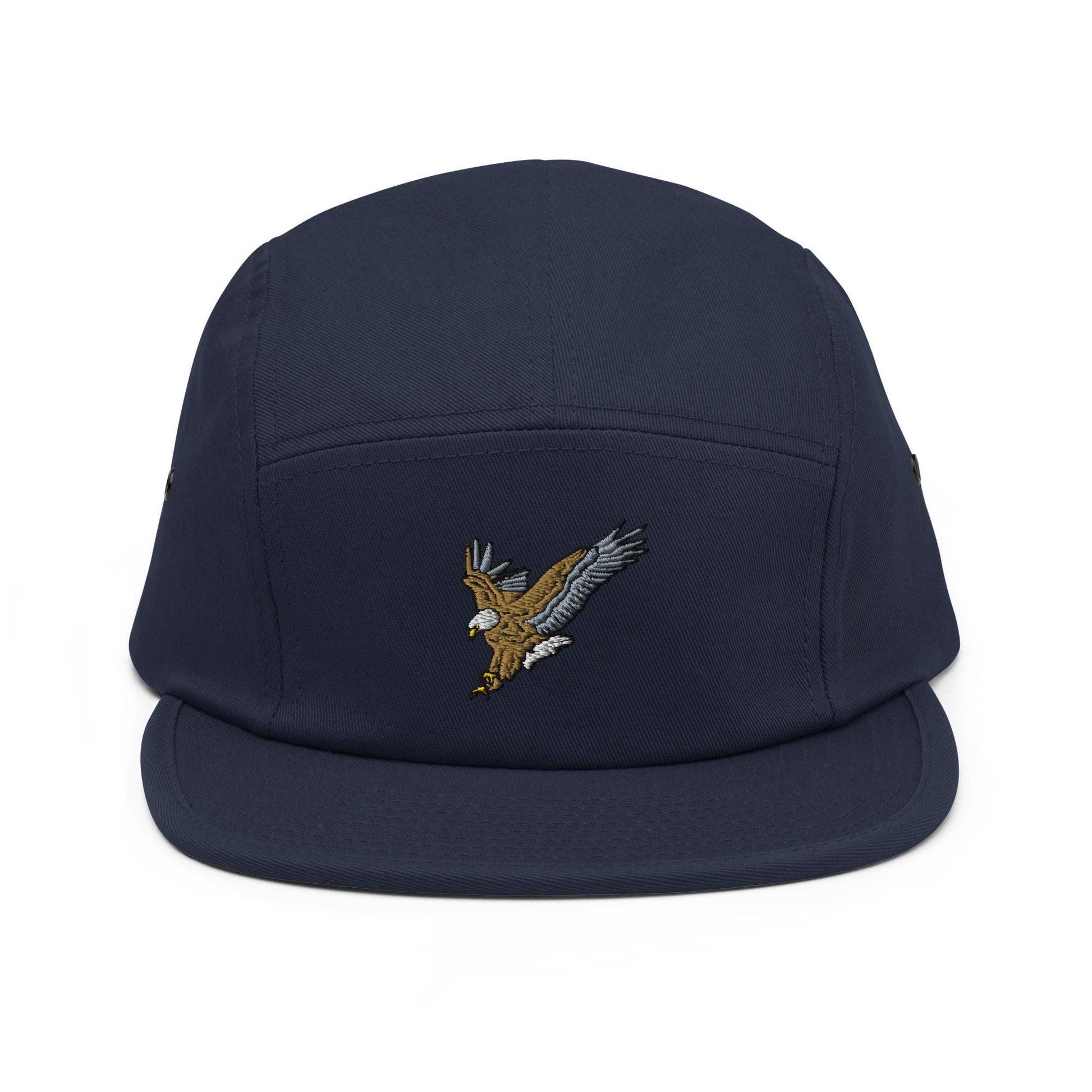 Eagle in Flight Five Panel Cap | Embroidered Hat for Outdoor Enthusiasts & Nature Lovers | Unique Gift Idea for Bird Lovers