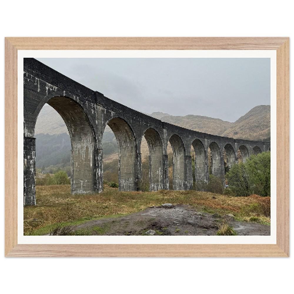 Scotland Landscape | Glenfinnan Viaduct Wooden Framed Poster | Premium Quality Matte Art Print for Home Decor