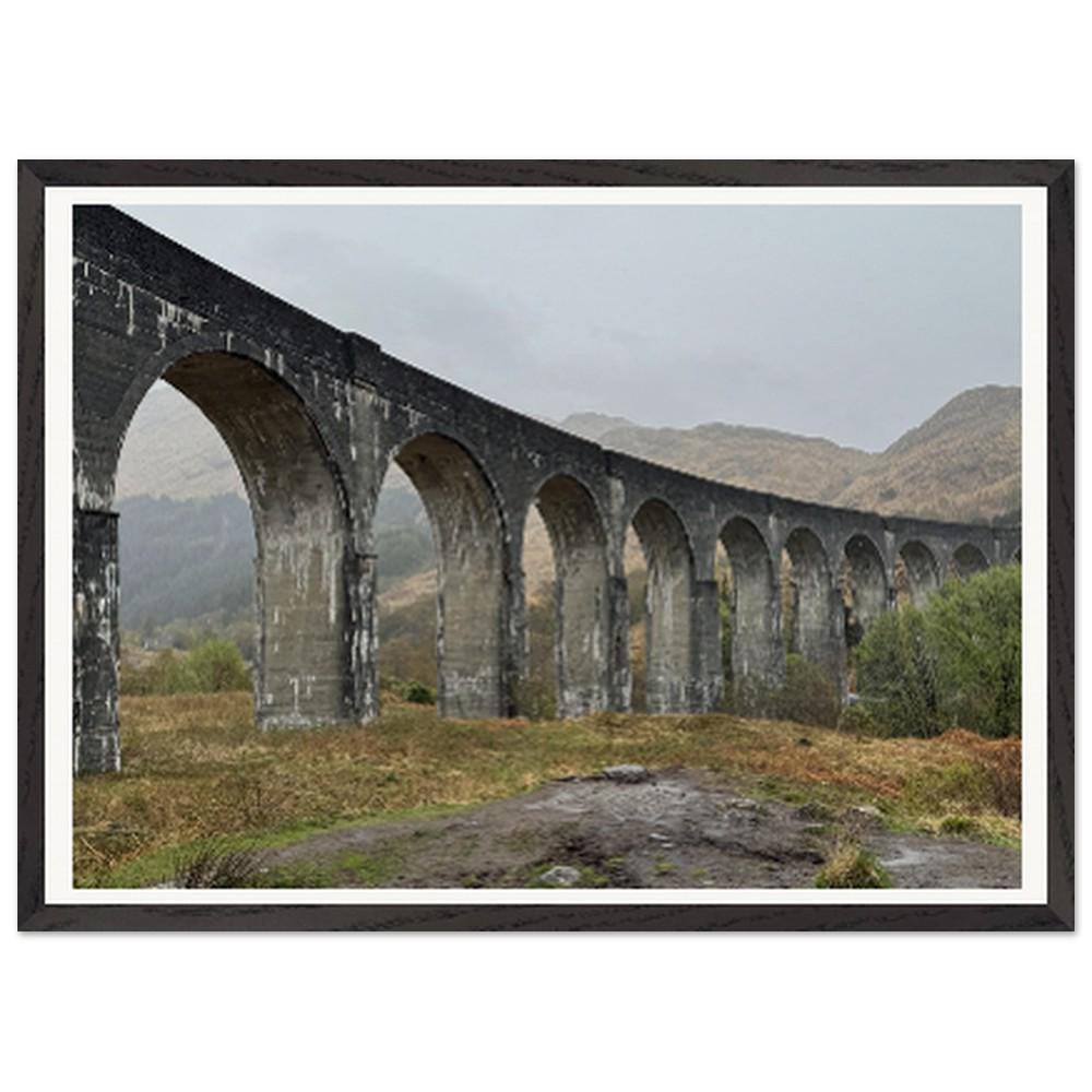 Scotland Landscape | Glenfinnan Viaduct Wooden Framed Poster | Premium Quality Matte Art Print for Home Decor