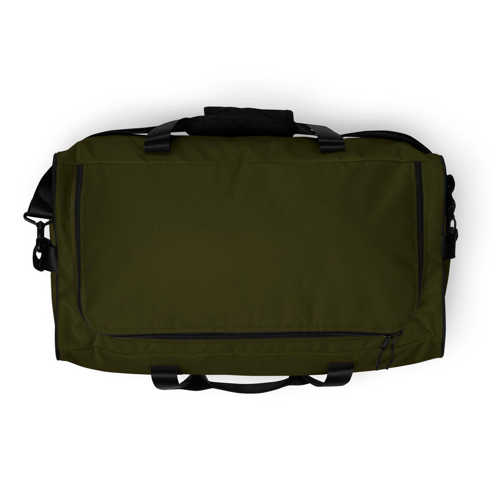 Dark Olive Duffle Bag | Heavy Duty Camping Gear Storage Tote | Olive Green Travel Essential for Adventurers