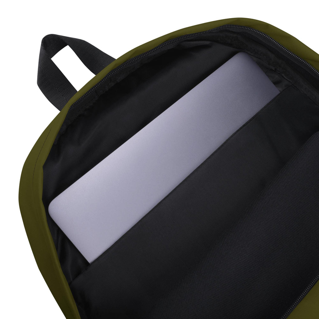 Backpack | Abstract Mountains Pattern in Dark Olive | Stylish Travel Bag for Hiking & Daily Use
