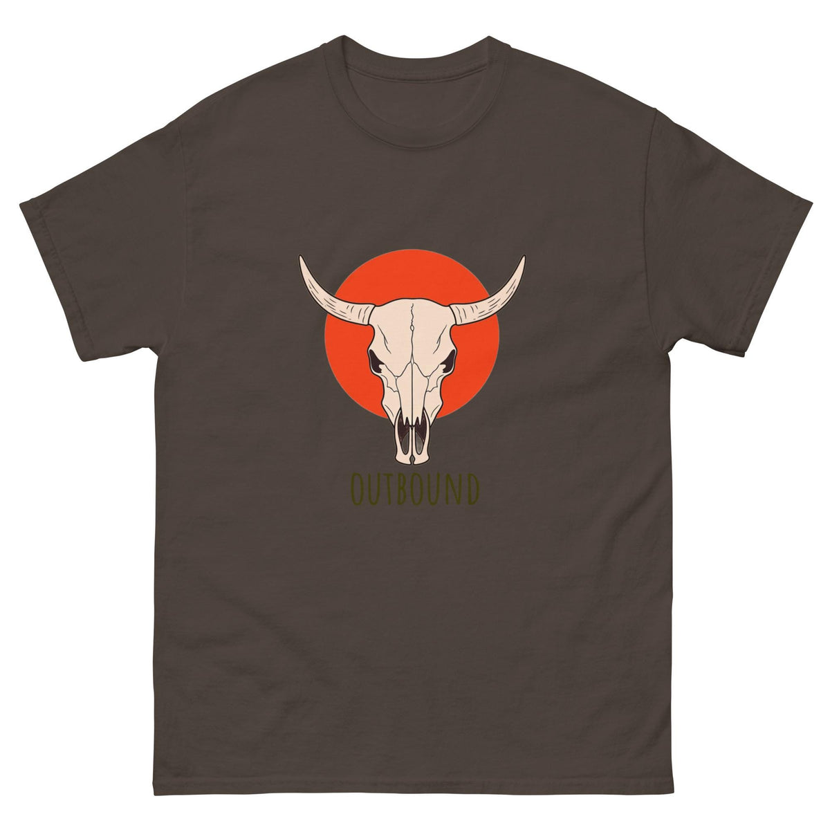 Cow Skull T-Shirt | Outbound Logo | for Western Style Fans & Casual Graphic Tee Lovers