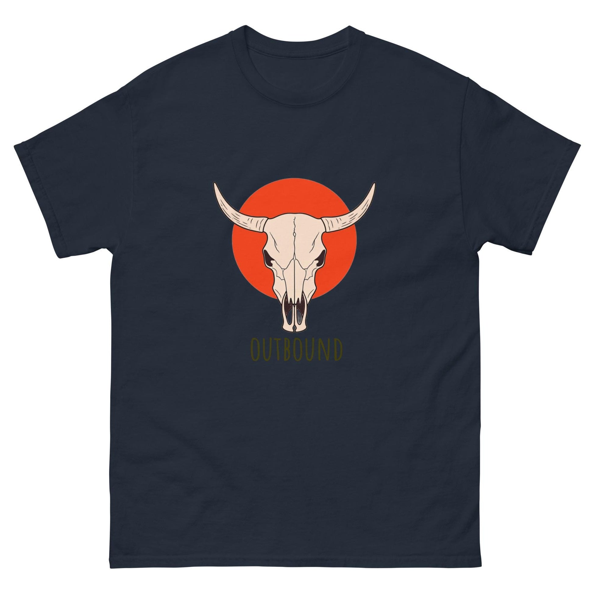 Cow Skull T-Shirt | Outbound Logo | for Western Style Fans & Casual Graphic Tee Lovers