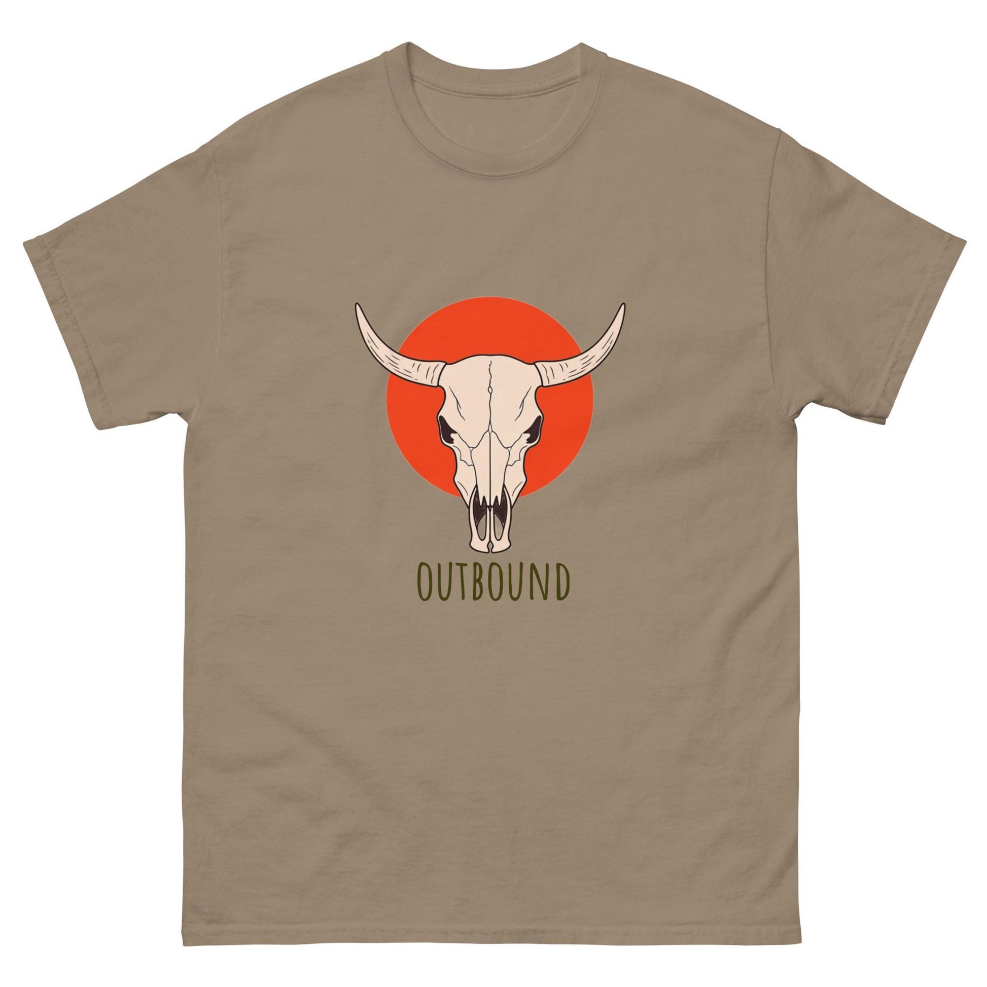 Cow Skull T-Shirt | Outbound Logo | for Western Style Fans & Casual Graphic Tee Lovers
