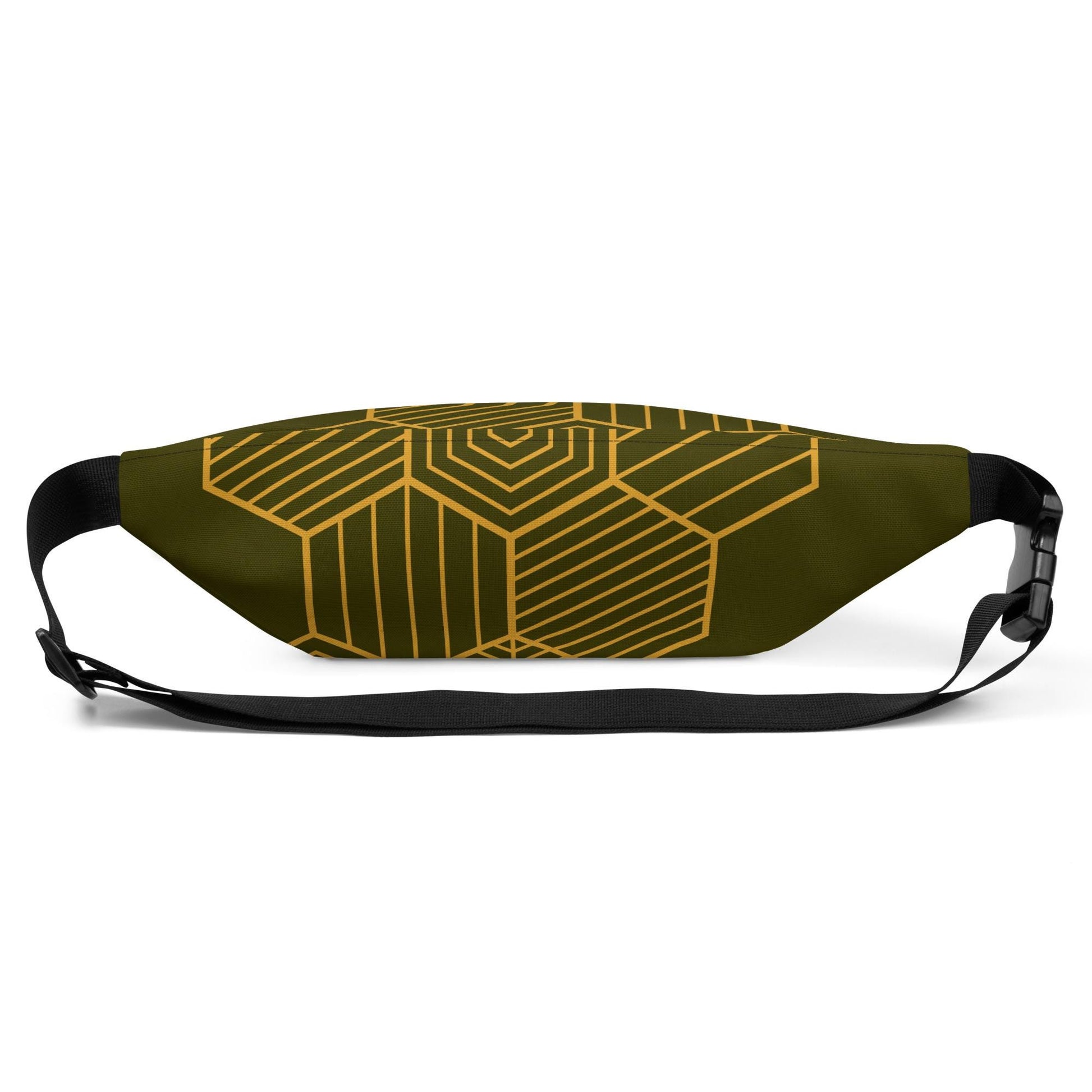 Fanny Pack | Hex Design in Dark Olive | Stylish and Functional Waist Bag for Travel & Everyday Use