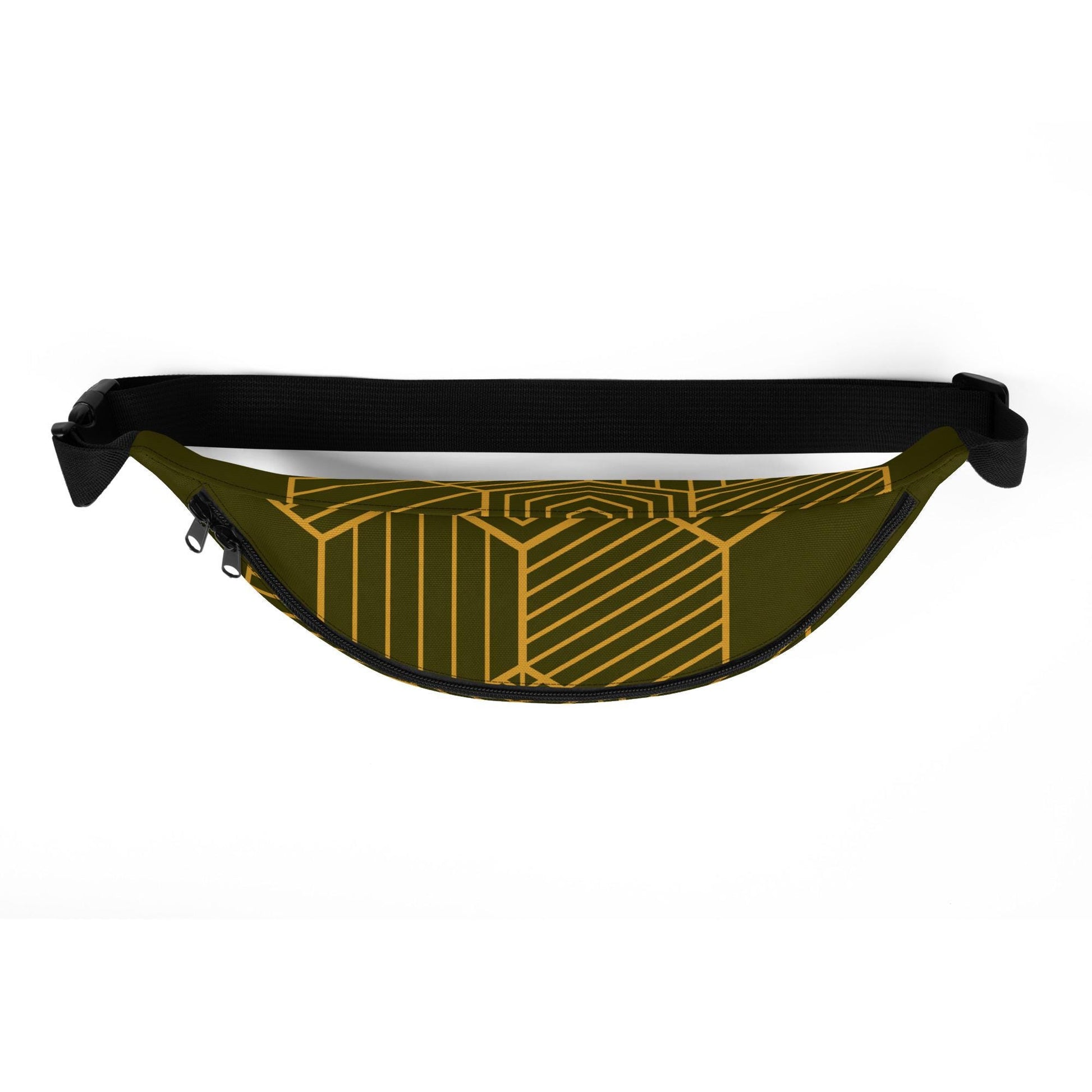 Fanny Pack | Hex Design in Dark Olive | Stylish and Functional Waist Bag for Travel & Everyday Use
