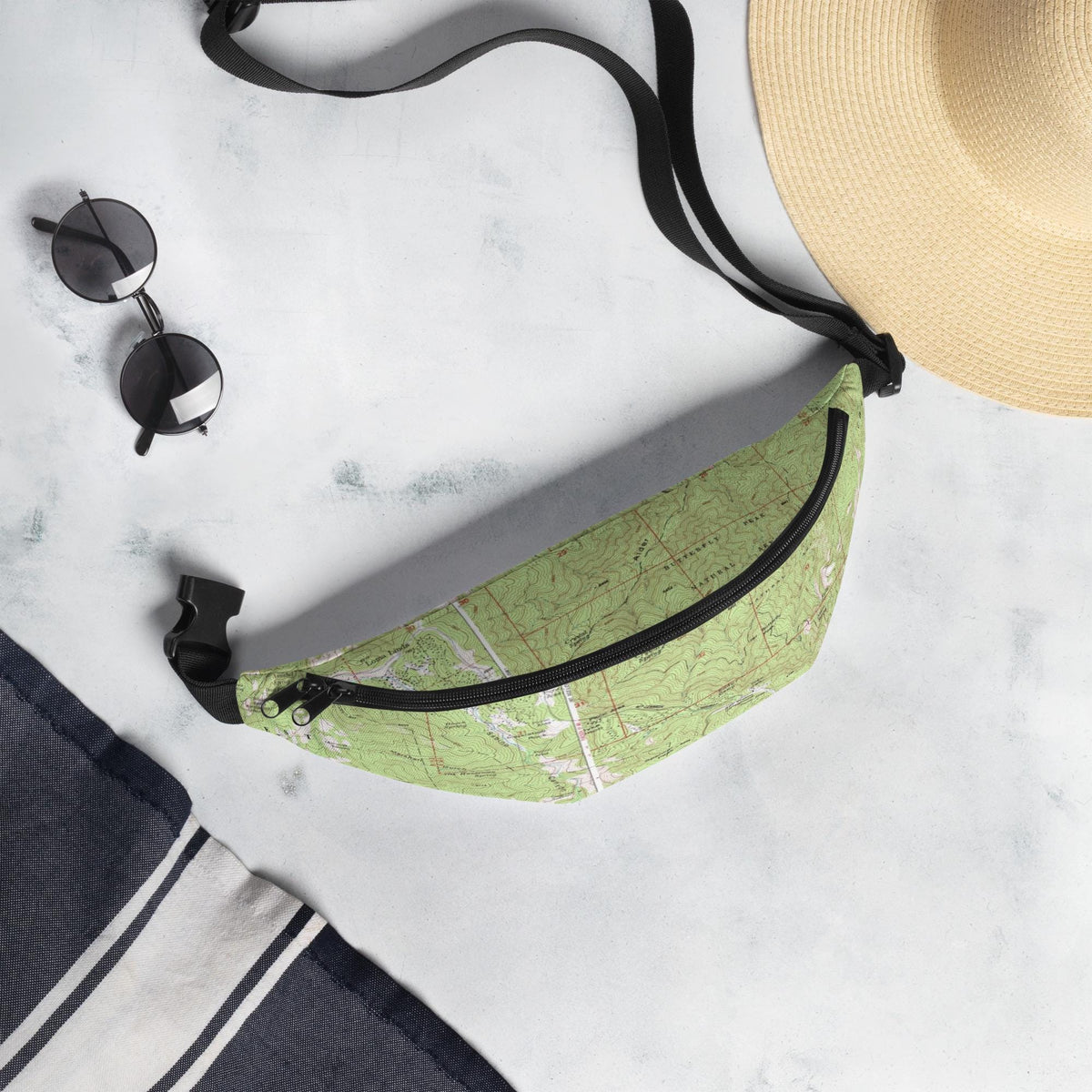 Tucson Fanny Pack | Mount Lemmon Topographic Map Waistbag | Hiking and Outdoor Enthusiast Gear