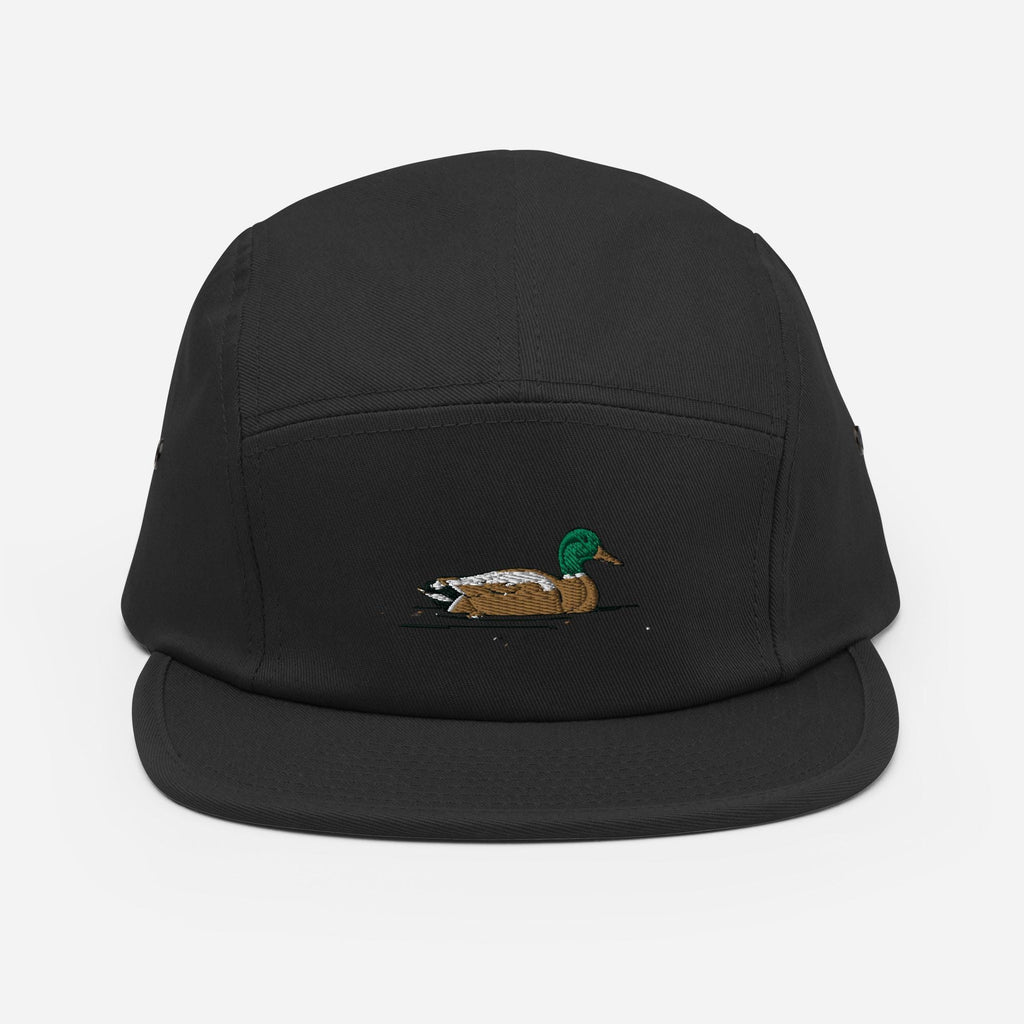 Camp Hat | Mallard Duck Embroidered Five Panel Cap | Outdoor & Adventure Headwear | Fishing, Hiking, Camping Gear