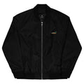 Bomber Jacket | Embroidered Mallard Duck Design | Eco-Friendly Premium Recycled Fabric | Stylish & Unique Outerwear