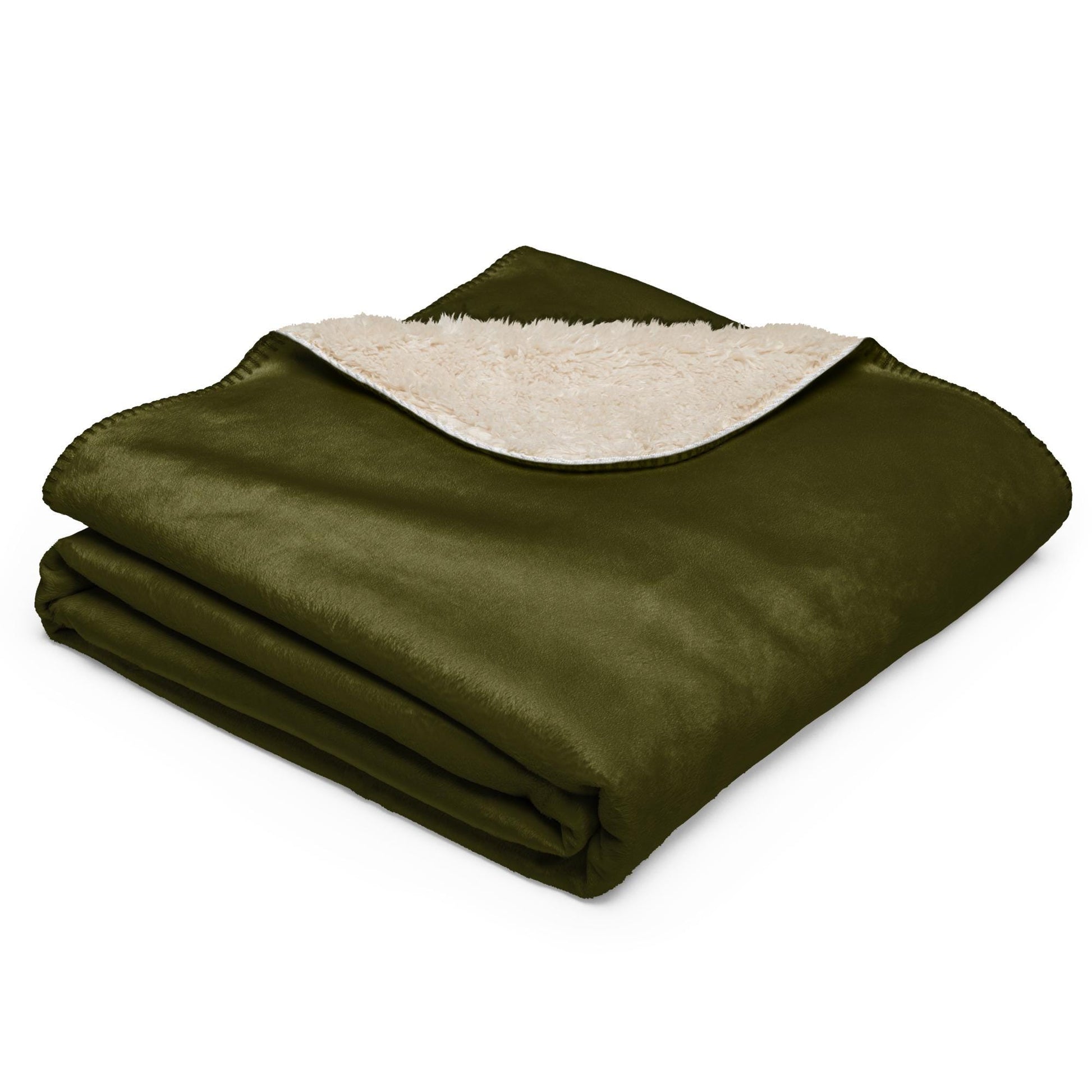 Dark Olive Sherpa Blanket | Cozy Throw | Comfy Home Decor | Dark Olive Lovers