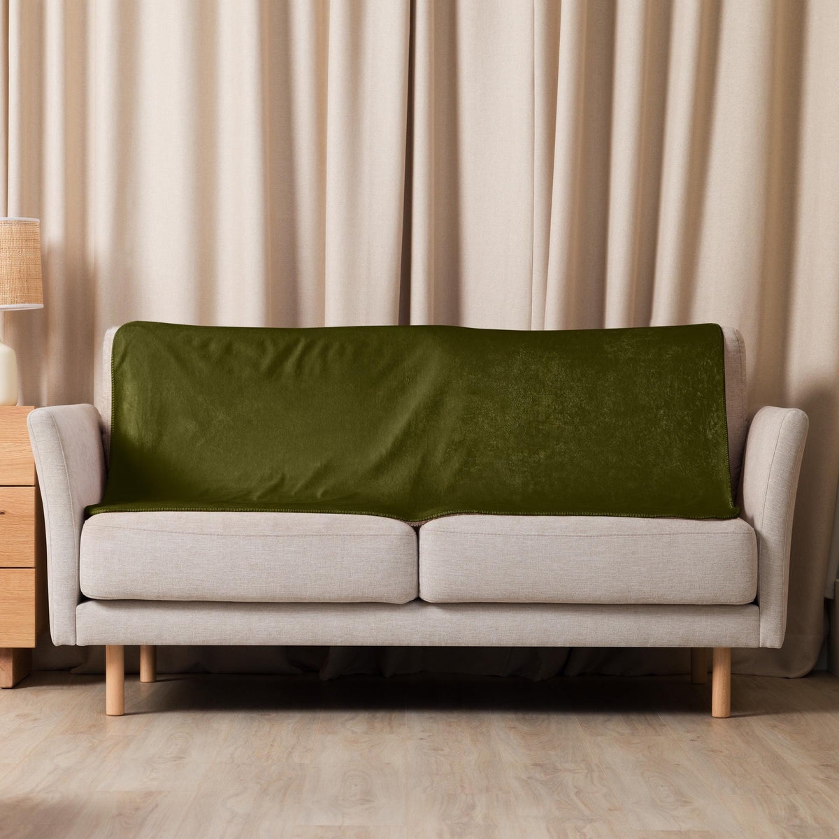 Dark Olive Sherpa Blanket | Cozy Throw | Comfy Home Decor | Dark Olive Lovers