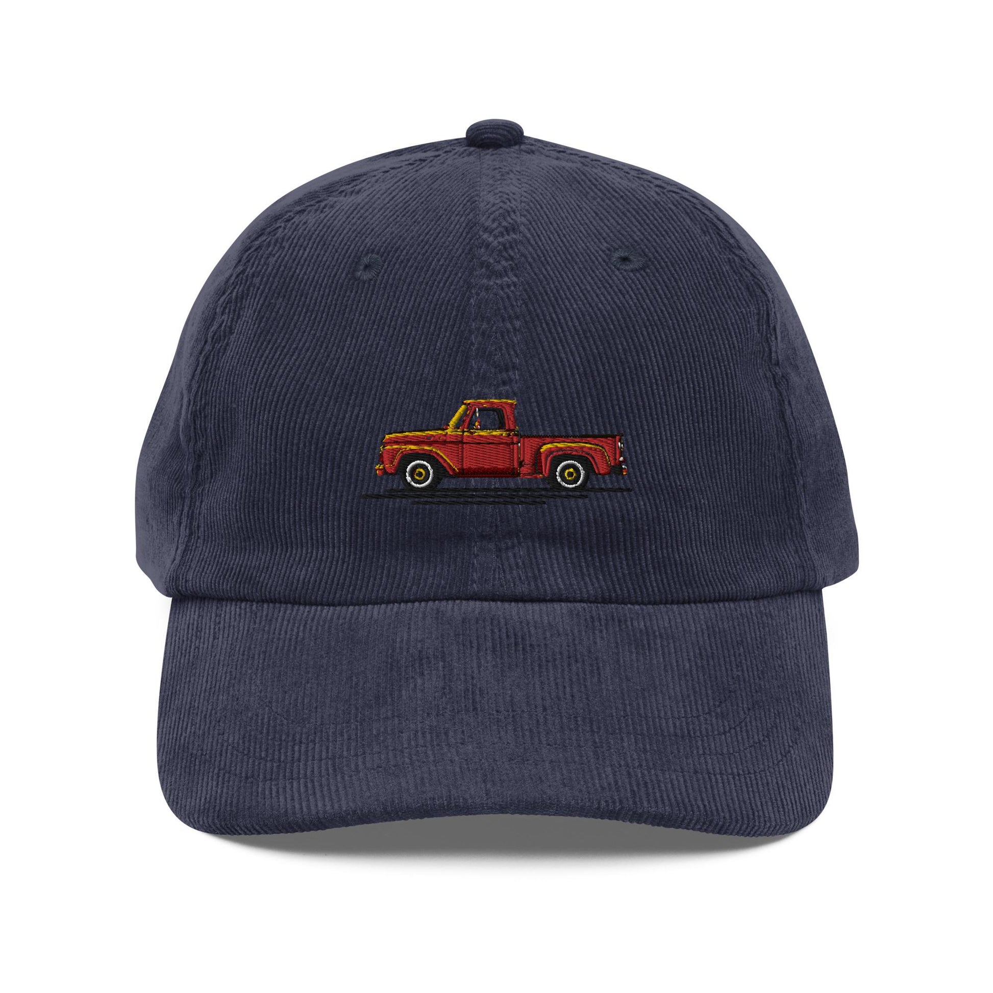 Embroidered 1963 Ford Pickup Corduroy Hat | Classic Vintage Style Dad Hat | Unique Truck Accessory for Men & Women