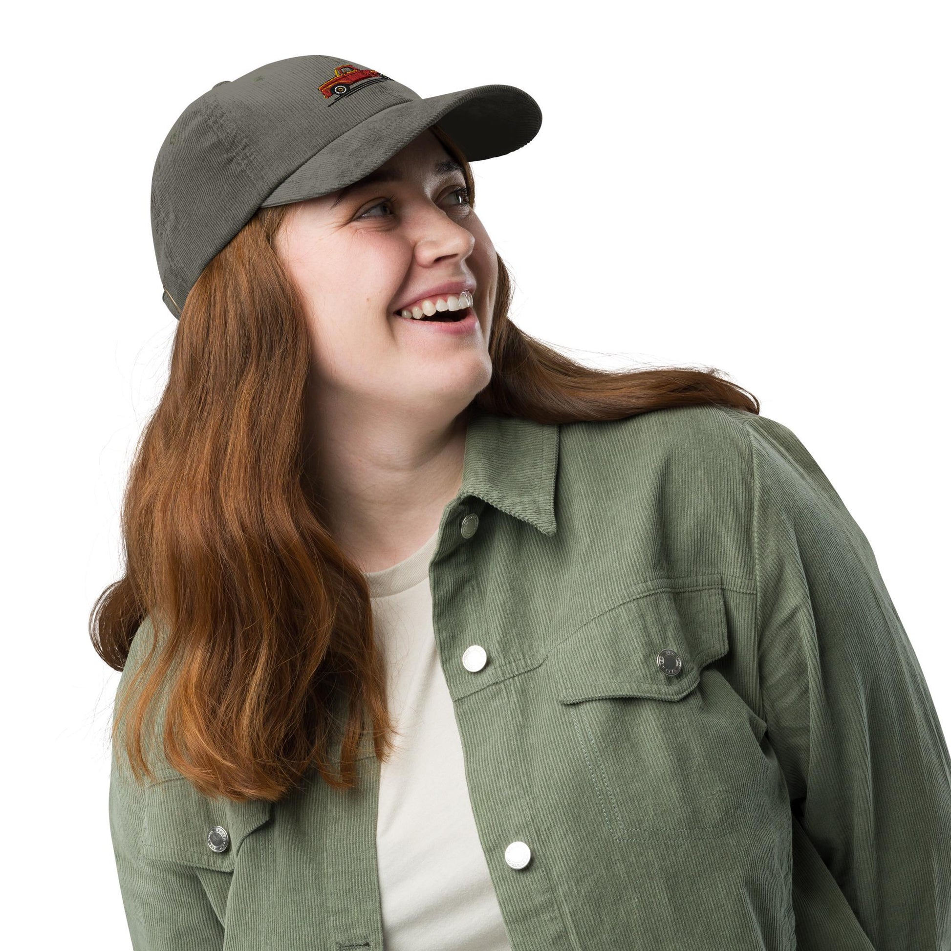 Embroidered 1963 Ford Pickup Corduroy Hat | Classic Vintage Style Dad Hat | Unique Truck Accessory for Men & Women