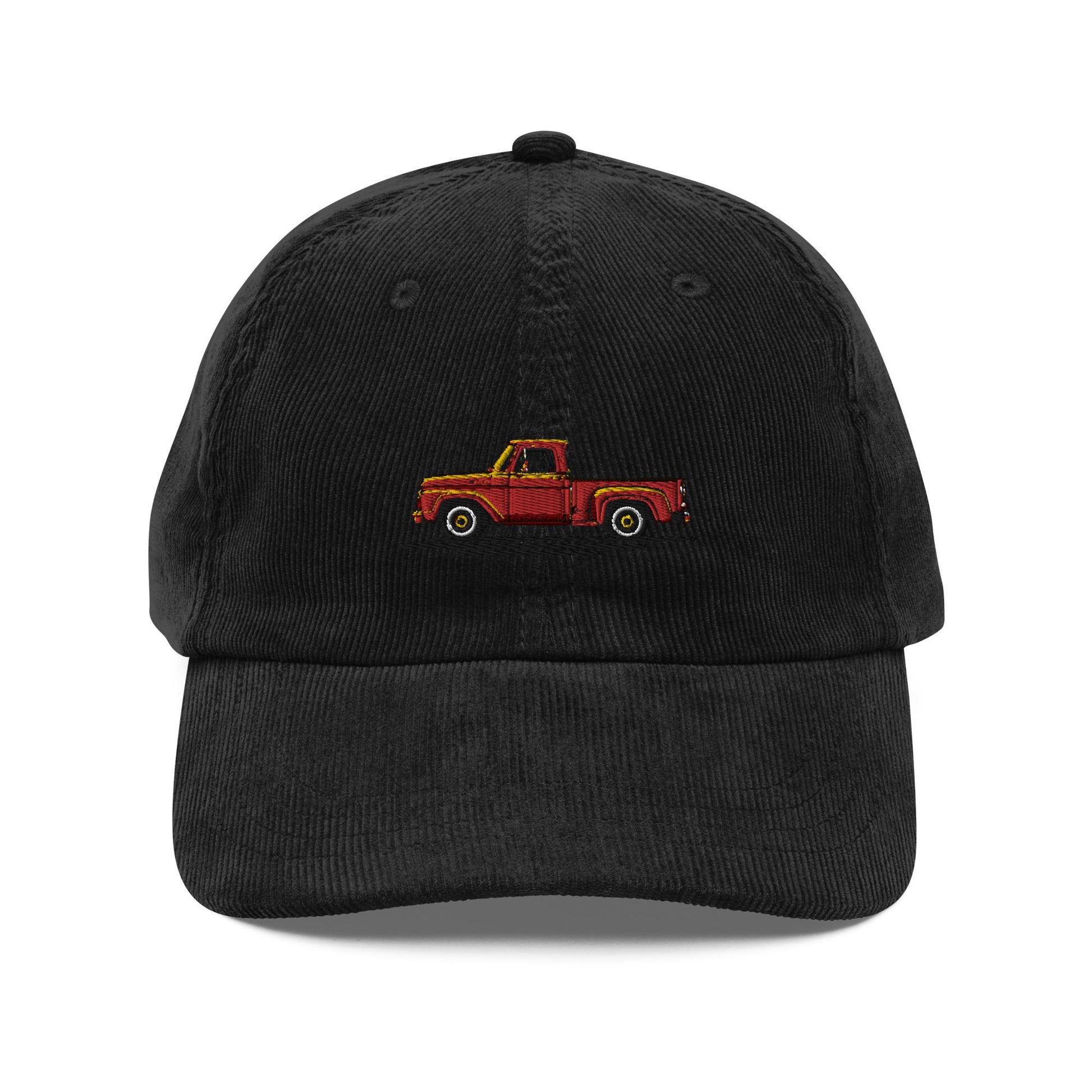 Embroidered 1963 Ford Pickup Corduroy Hat | Classic Vintage Style Dad Hat | Unique Truck Accessory for Men & Women