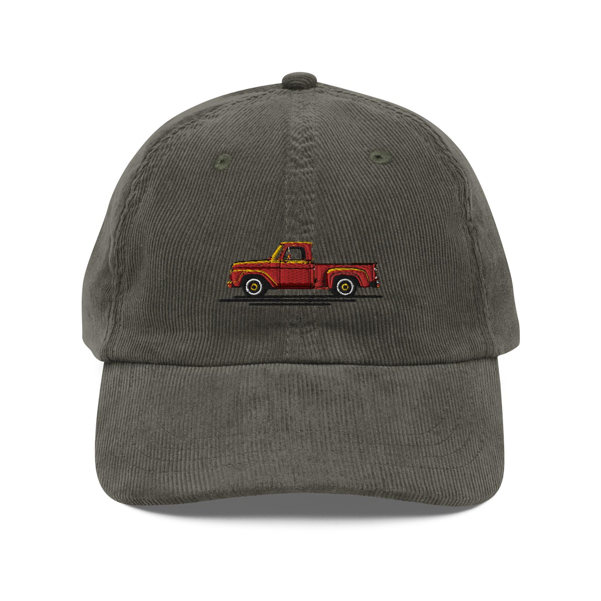 Embroidered 1963 Ford Pickup Corduroy Hat | Classic Vintage Style Dad Hat | Unique Truck Accessory for Men & Women