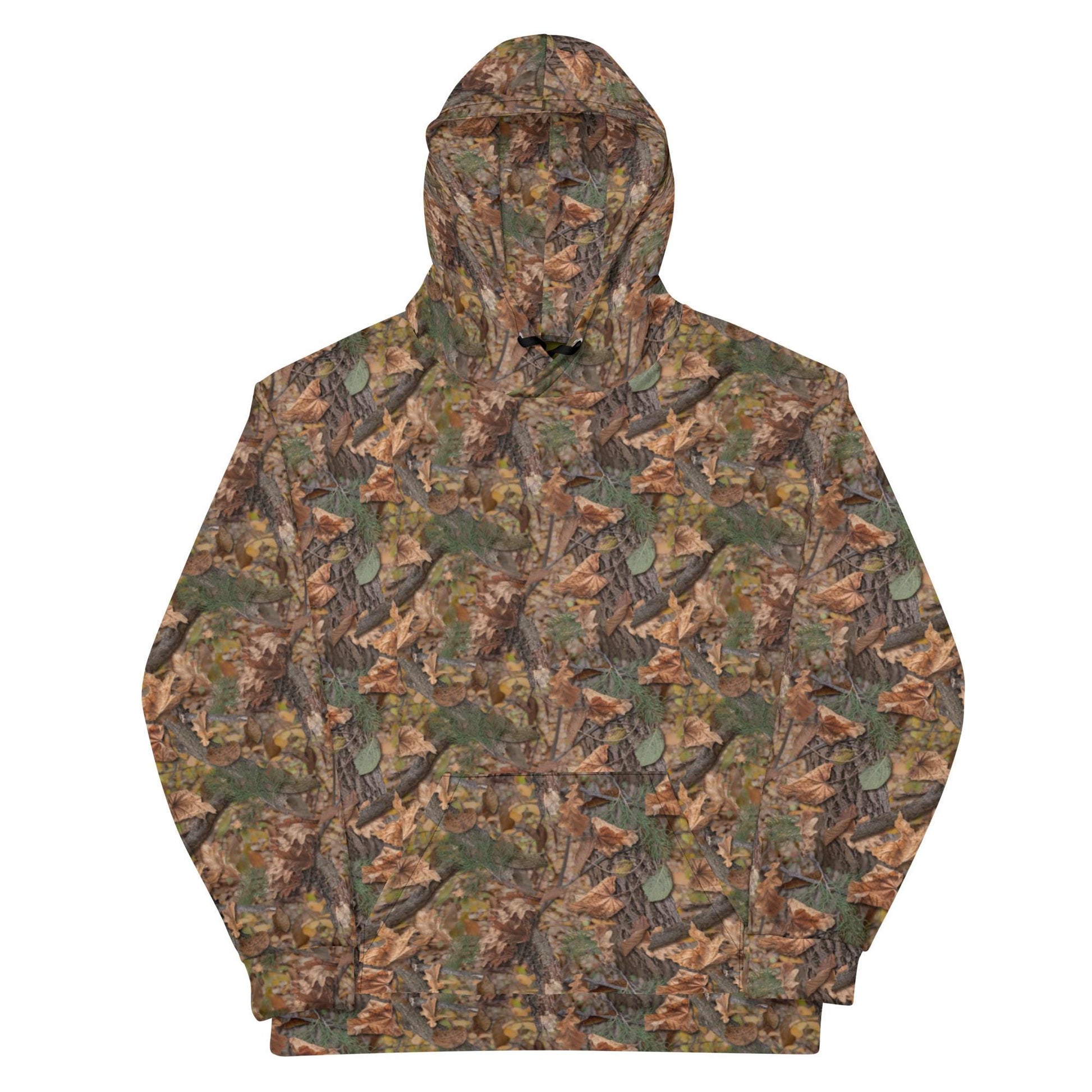 Hoodie | Unisex Woodland Pattern Hoodie | Hunting Style All Over Print | Foliage Camouflage Sweatshirt | Nature Lover Gift