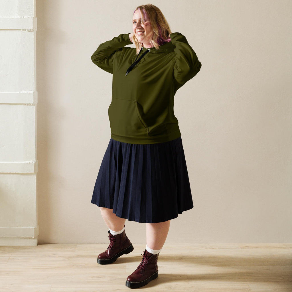 Hoodie | Unisex Dark Olive Green Pullover | Solid Color Comfort for All | Cozy Everyday Wear