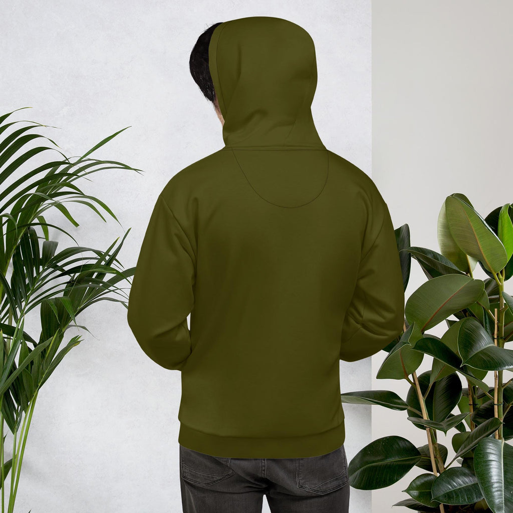 Hoodie | Unisex Dark Olive Green Pullover | Solid Color Comfort for All | Cozy Everyday Wear