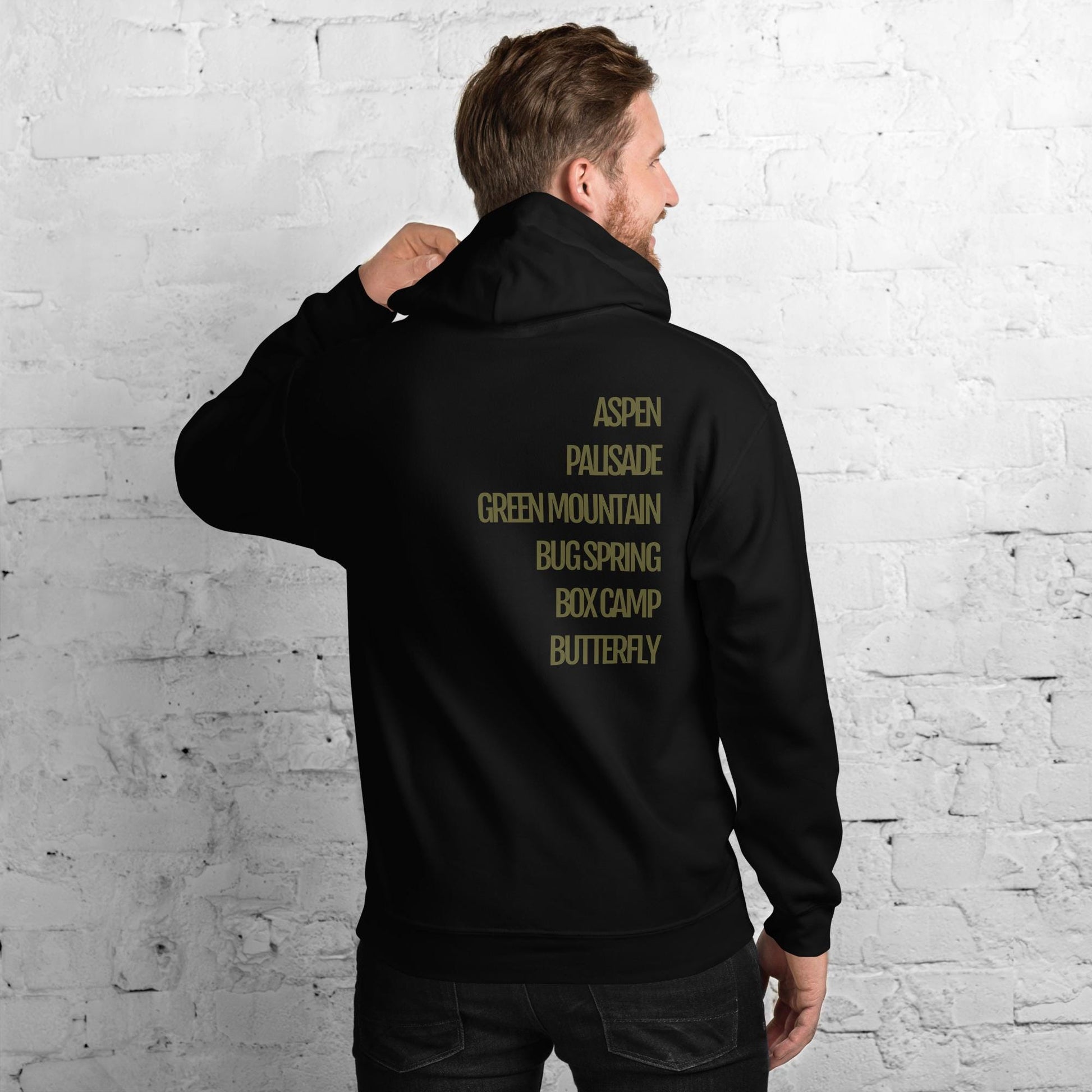 Unisex Hiking Trail Names Pullover Hoodie | Mount Lemmon & Tucson Hoodie for Outdoor Enthusiasts