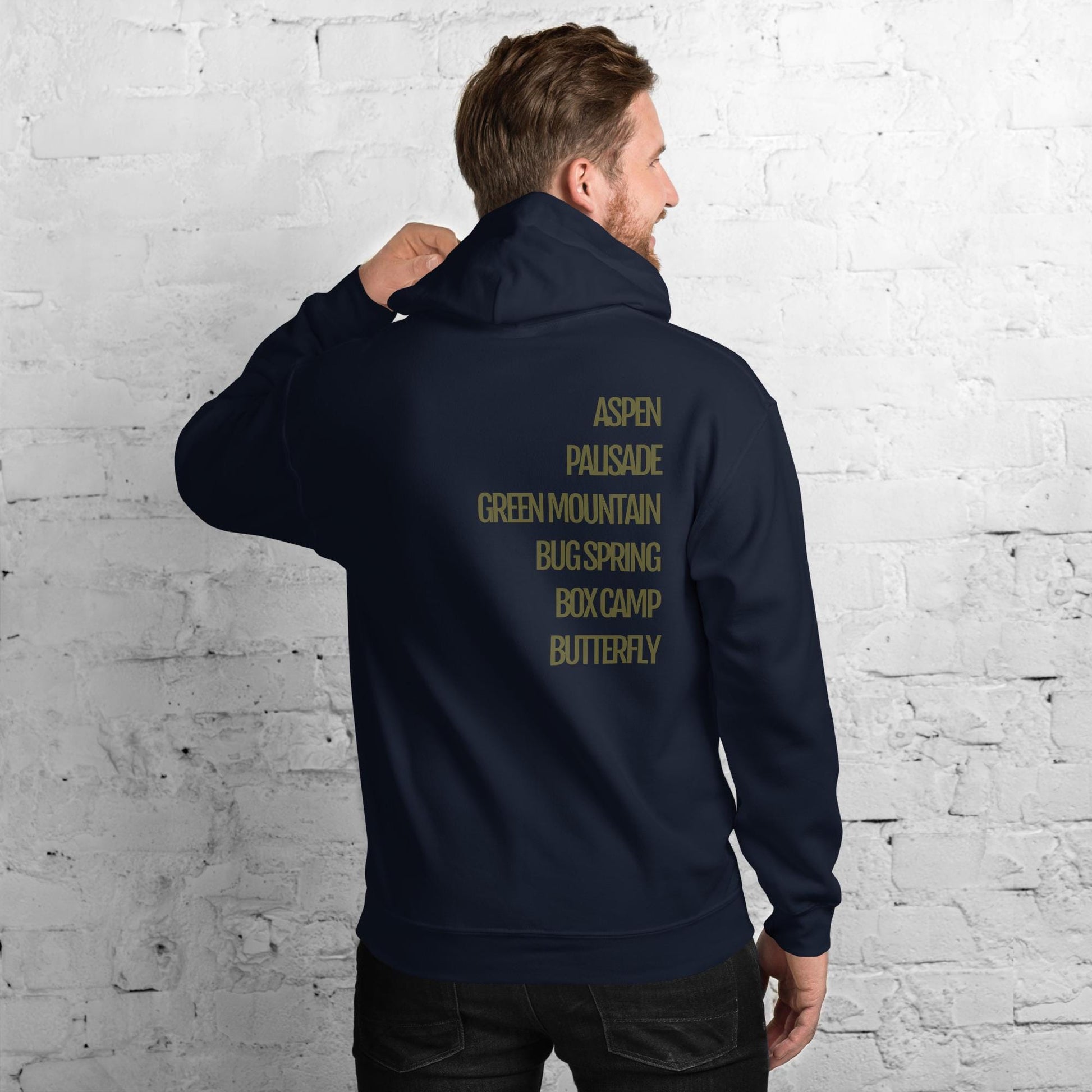 Unisex Hiking Trail Names Pullover Hoodie | Mount Lemmon & Tucson Hoodie for Outdoor Enthusiasts