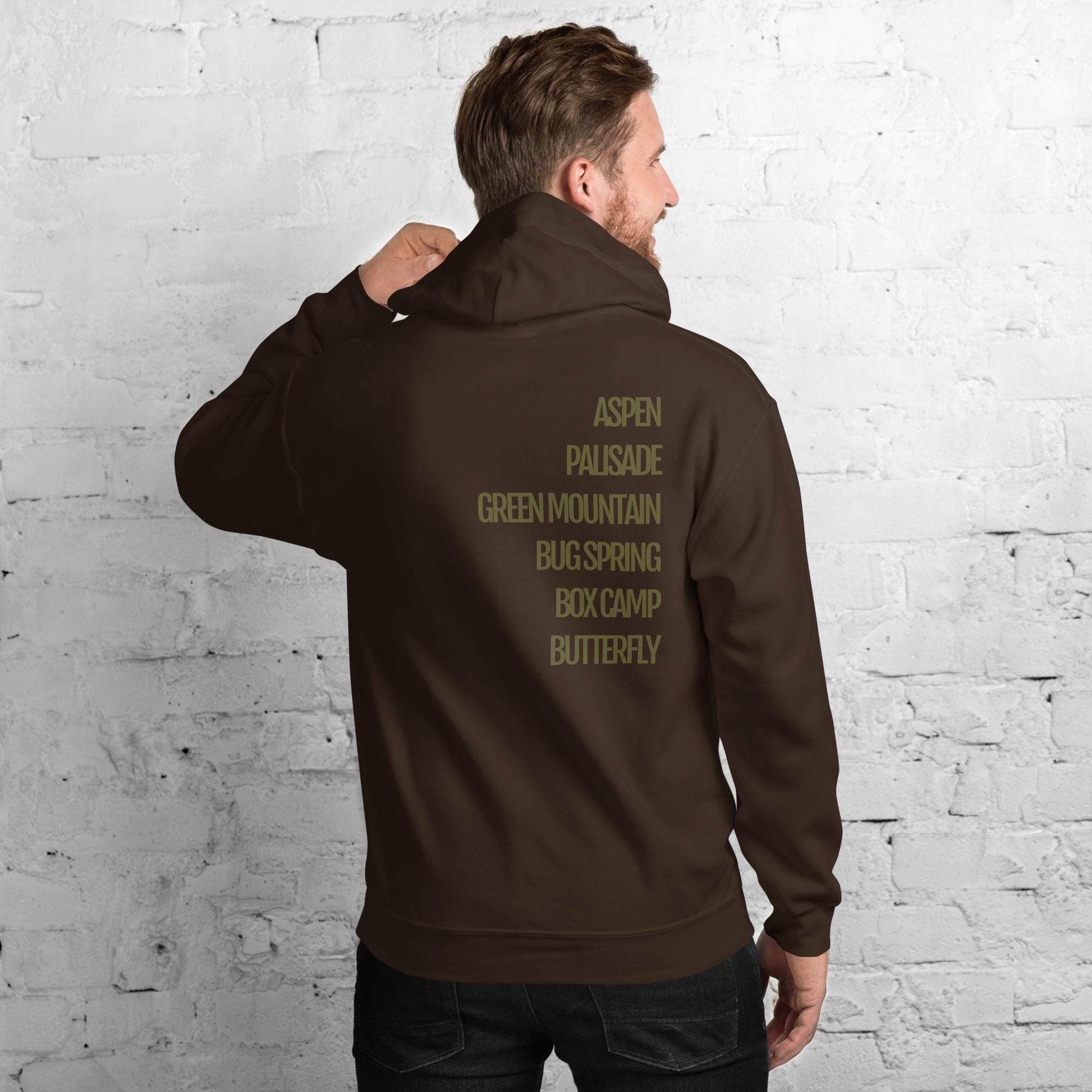 Unisex Hiking Trail Names Pullover Hoodie | Mount Lemmon & Tucson Hoodie for Outdoor Enthusiasts