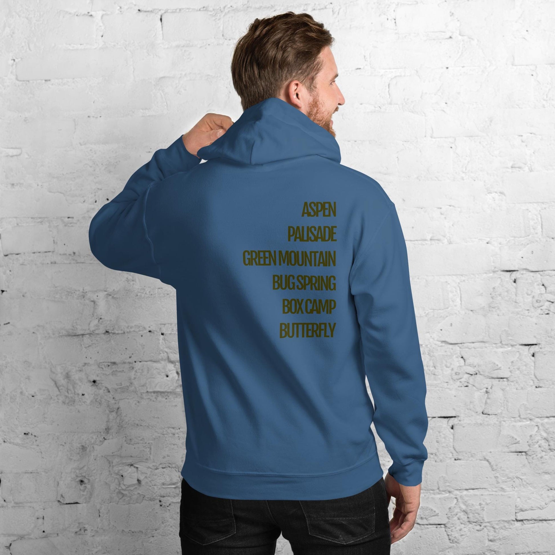 Unisex Hiking Trail Names Pullover Hoodie | Mount Lemmon & Tucson Hoodie for Outdoor Enthusiasts