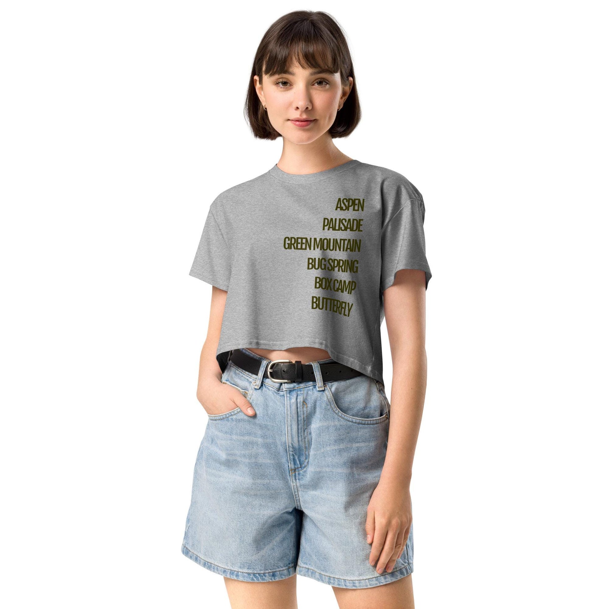 Trails Crop Top | Tucson Trails & Mount Lemmon Women's Crop Top | Stylish Tucson Apparel for Outdoor Adventures