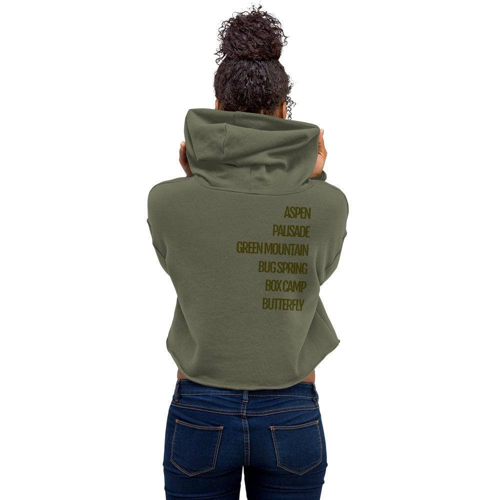 Tucson Hiking Trails Women's Crop Hoodie | Outdoor Enthusiast Sweatshirt | Mount Lemmon Hikers Gift