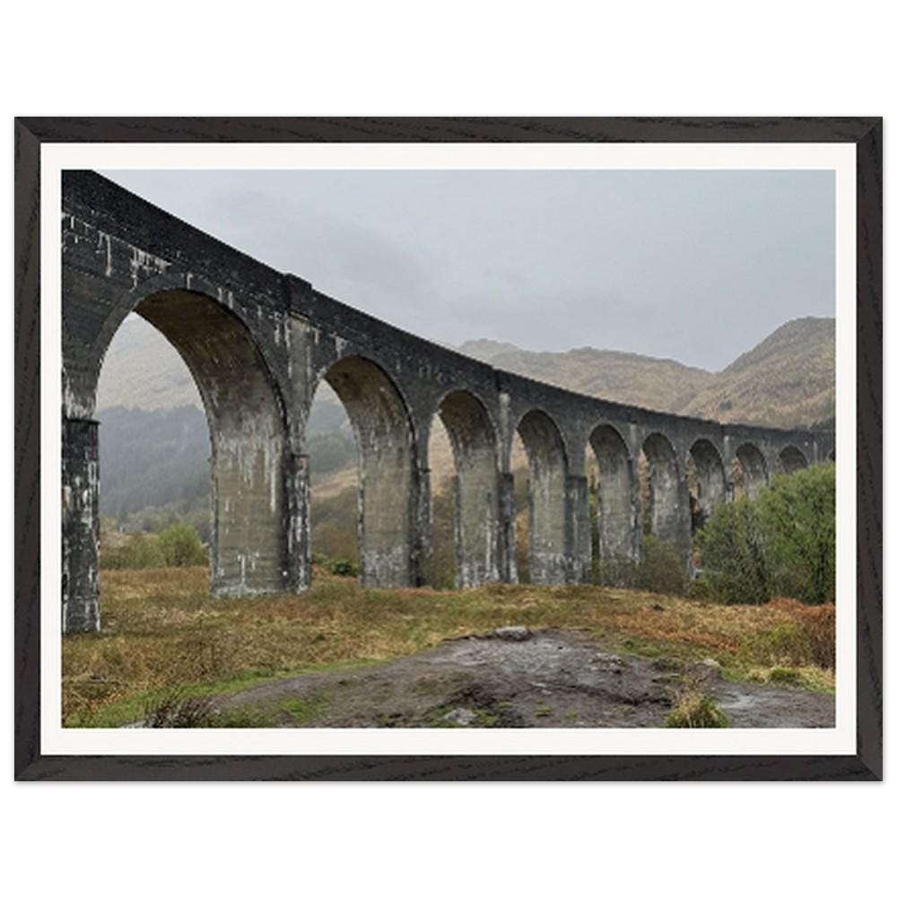 Scotland Landscape | Glenfinnan Viaduct Wooden Framed Poster | Premium Quality Matte Art Print for Home Decor