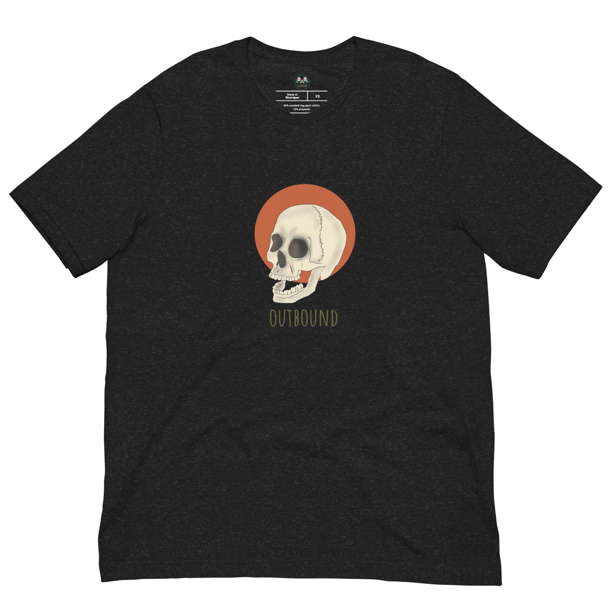 Skull and Sun T-shirt | Outbound Logo | Dark Style | Unisex Graphic Tee for Men & Women