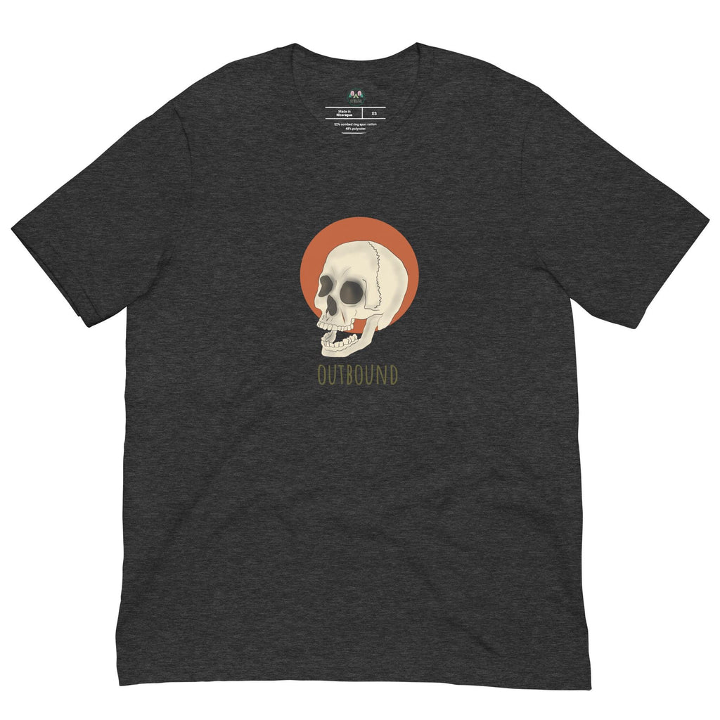 Skull and Sun T-shirt | Outbound Logo | Dark Style | Unisex Graphic Tee for Men & Women