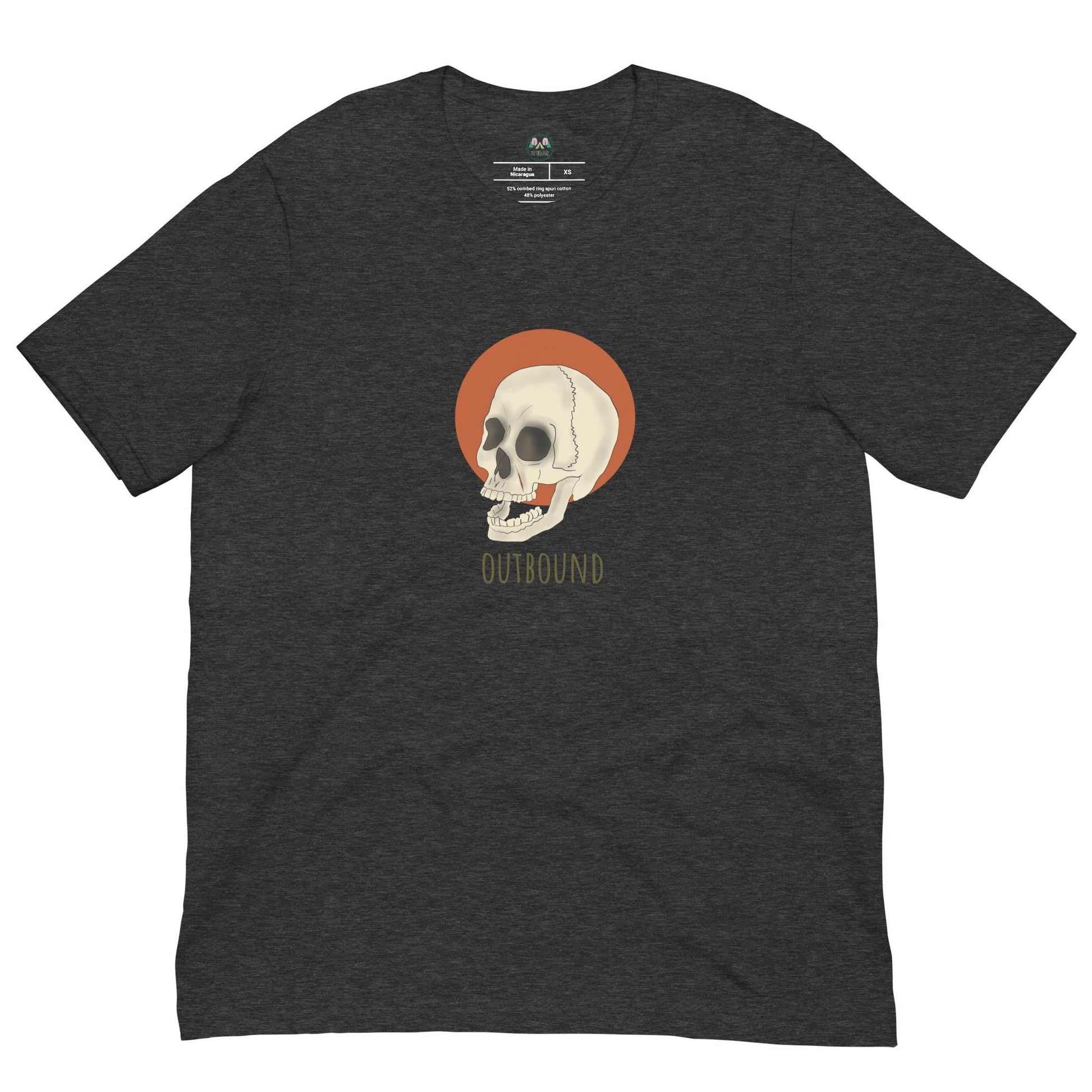 Skull and Sun T-shirt | Outbound Logo | Dark Style | Unisex Graphic Tee for Men & Women