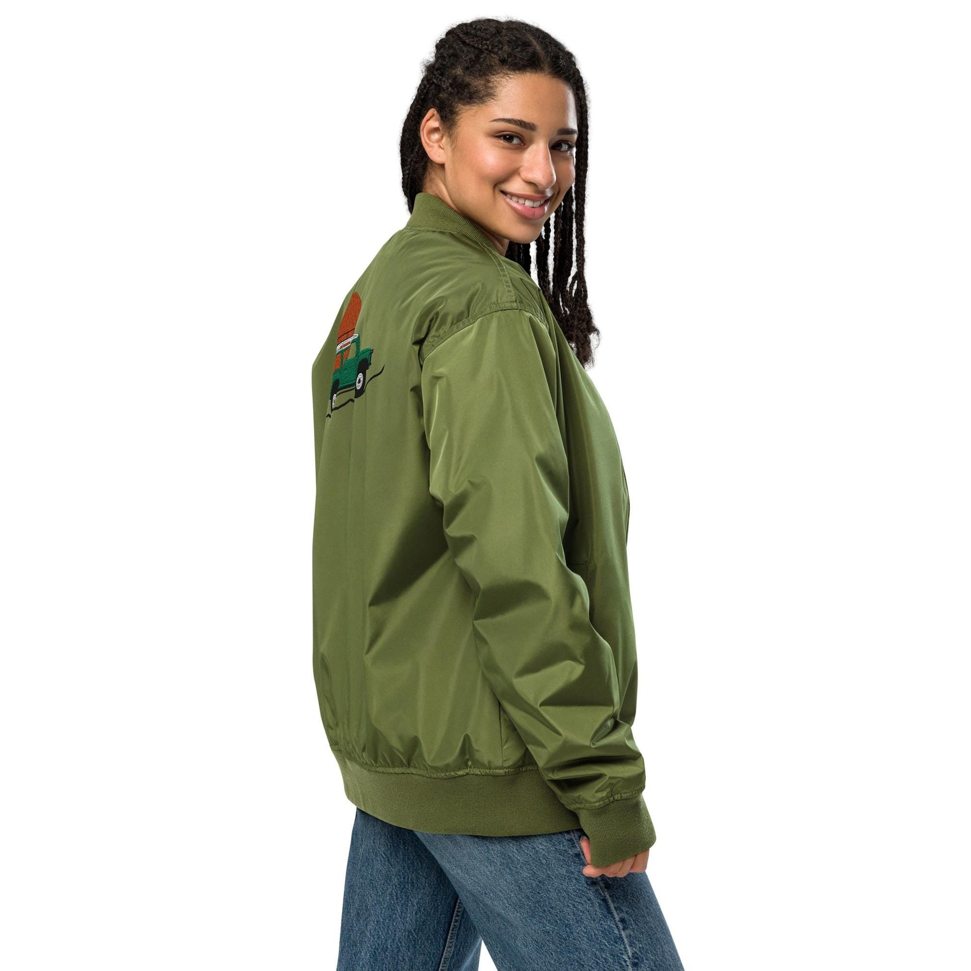 Defender and Sun | Land Rover Premium Recycled Bomber Jacket | Eco-Friendly Outerwear, Sustainable Fashion, Stylish Warmth