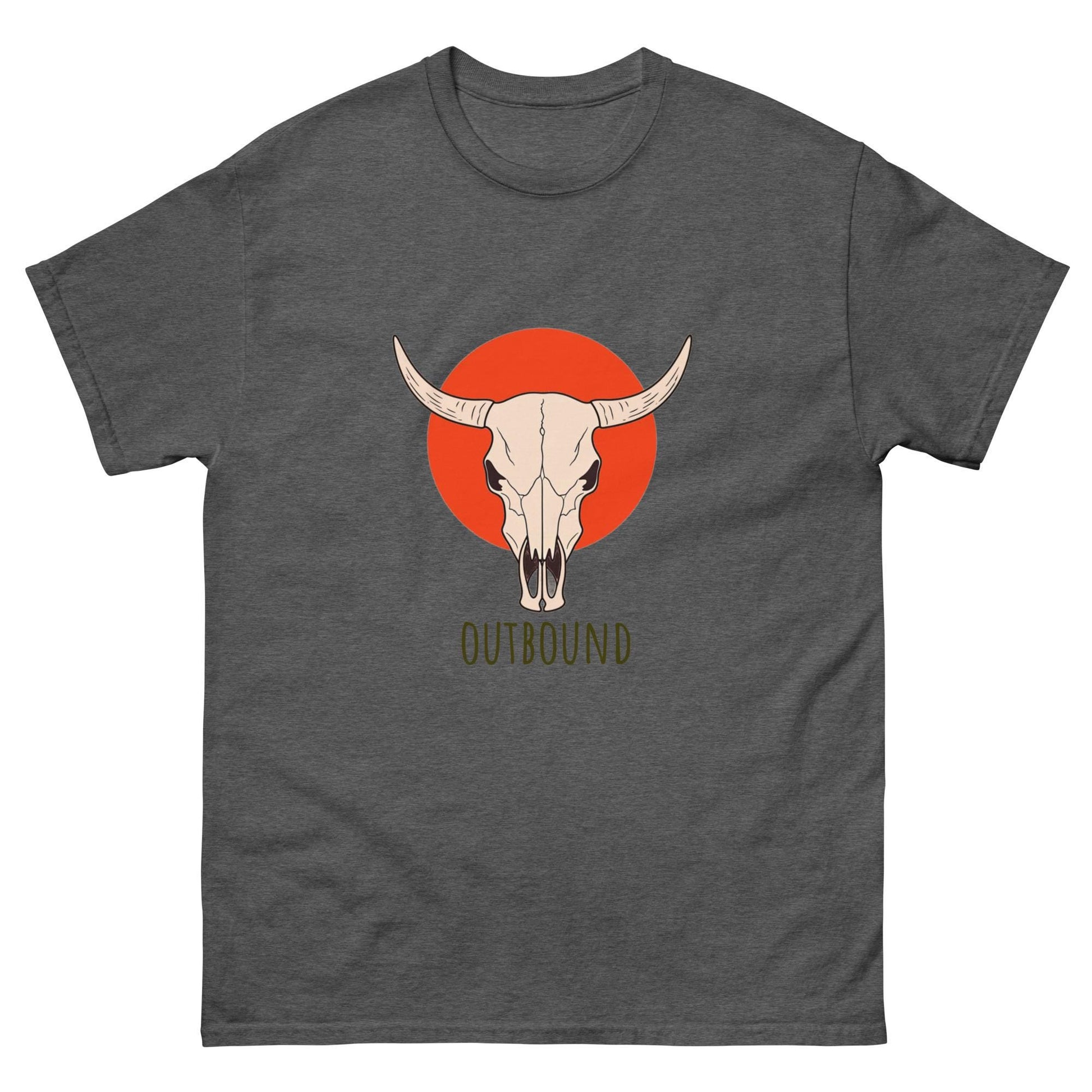 Cow Skull T-Shirt | Outbound Logo | for Western Style Fans & Casual Graphic Tee Lovers