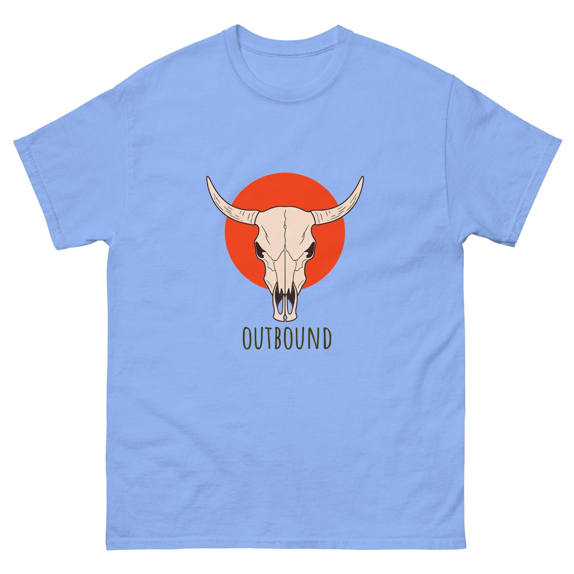 Cow Skull T-Shirt | Outbound Logo | for Western Style Fans & Casual Graphic Tee Lovers
