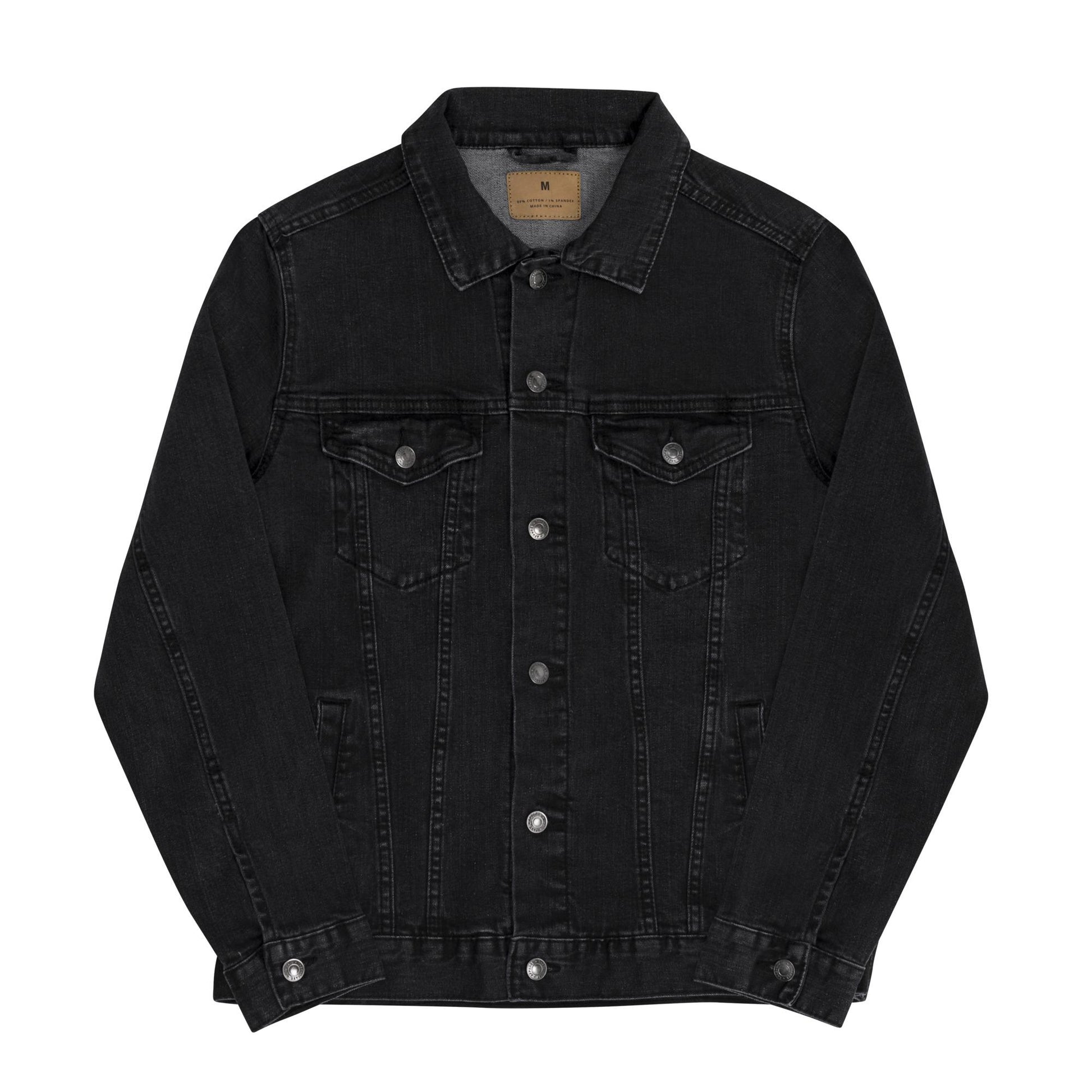Denim Jacket with Embroidered Cow Skull | Unisex Trucker Jacket | Western Style | Unique Embroidered Design
