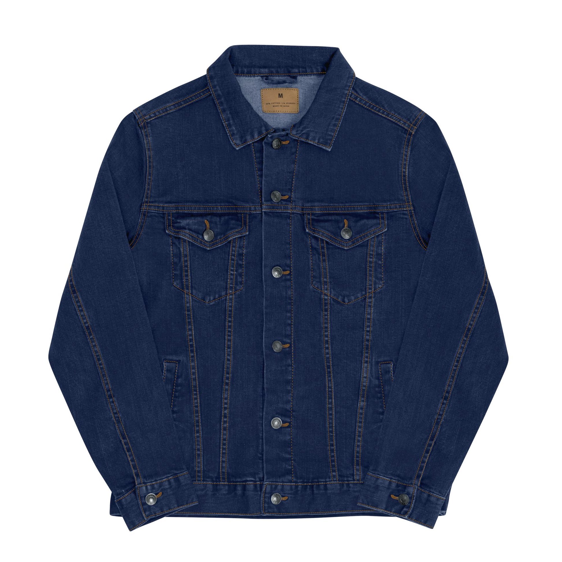 Denim Jacket with Embroidered Cow Skull | Unisex Trucker Jacket | Western Style | Unique Embroidered Design