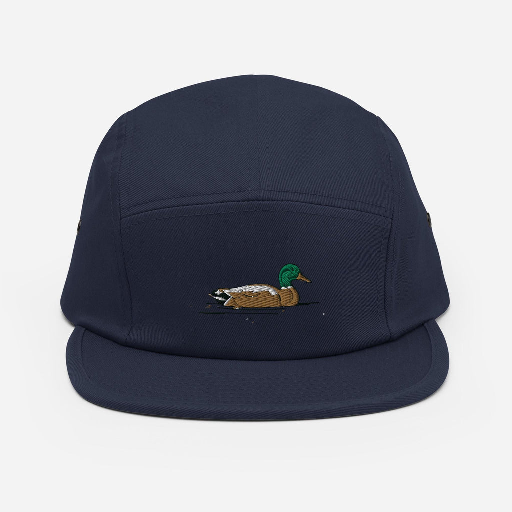 Camp Hat | Mallard Duck Embroidered Five Panel Cap | Outdoor & Adventure Headwear | Fishing, Hiking, Camping Gear