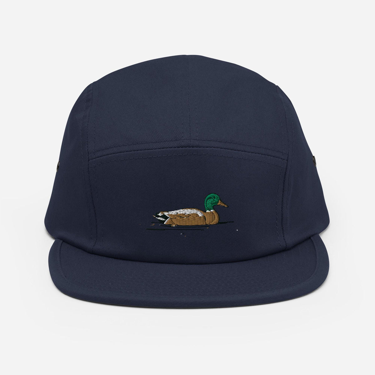 Camp Hat | Mallard Duck Embroidered Five Panel Cap | Outdoor & Adventure Headwear | Fishing, Hiking, Camping Gear