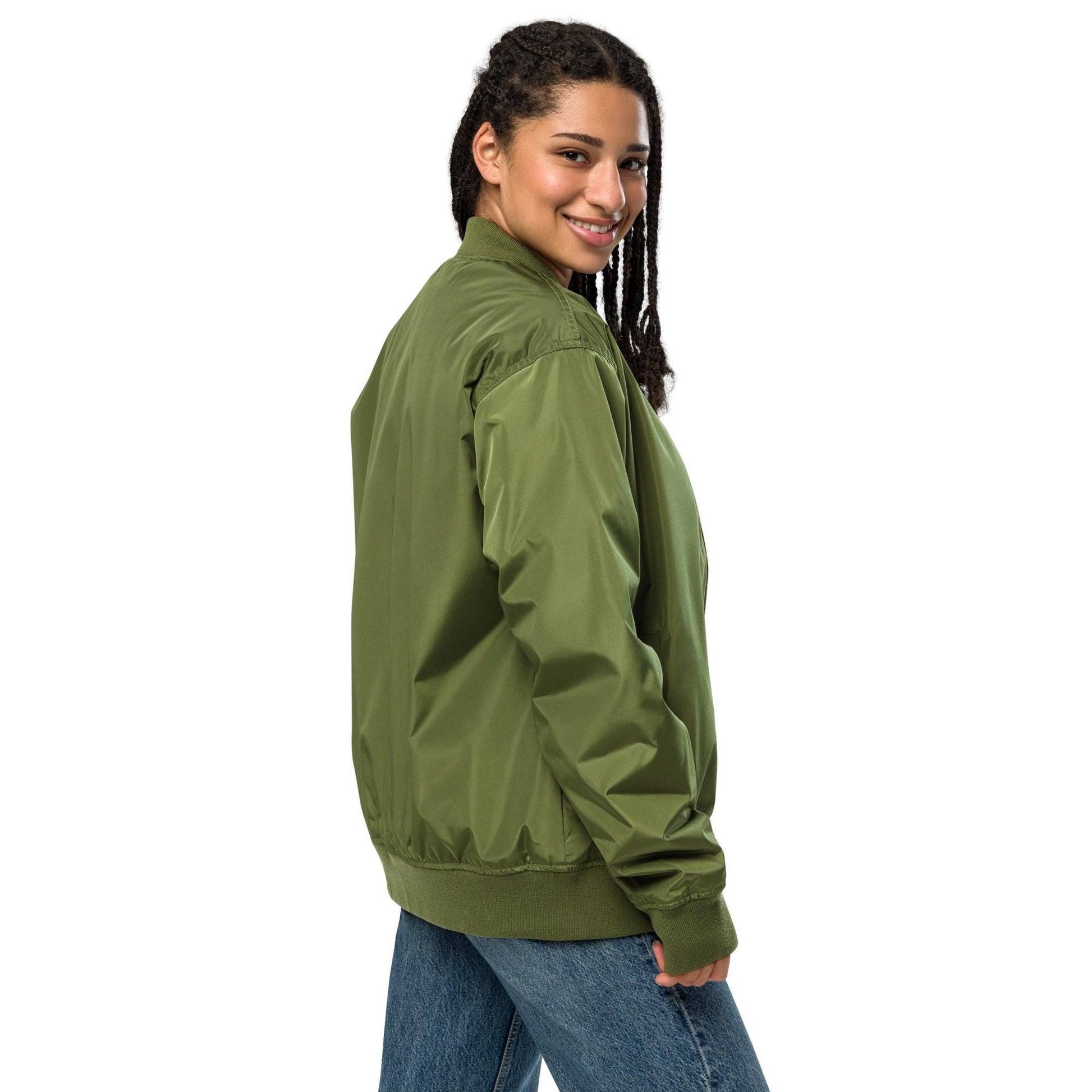 Bomber Jacket | Cow Skull Embroidered Premium Recycled Jacket | Unique Vintage Fashion Outerwear for Eco-Friendly Style