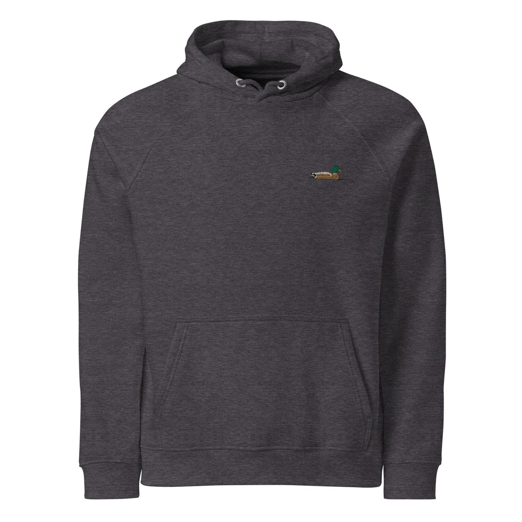 Mallard Duck Embroidered Hoodie | Unisex Eco Raglan Jacket | Comfortable & Stylish Duck Sweatshirt for Nature Lovers