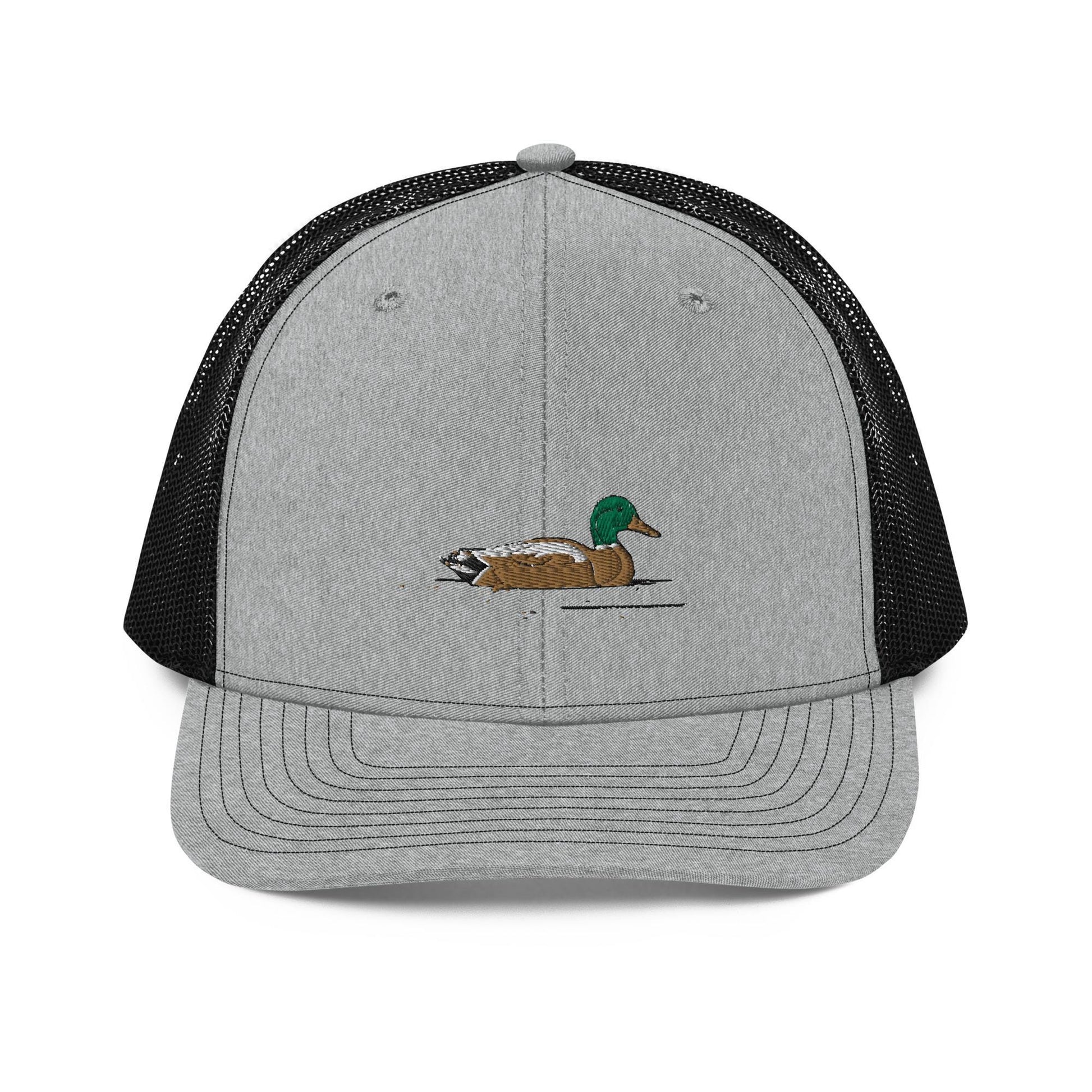 Embroidered Trucker Cap | Mallard Duck Design | Animal Print Duck Hat for Outdoors & Casual Wear