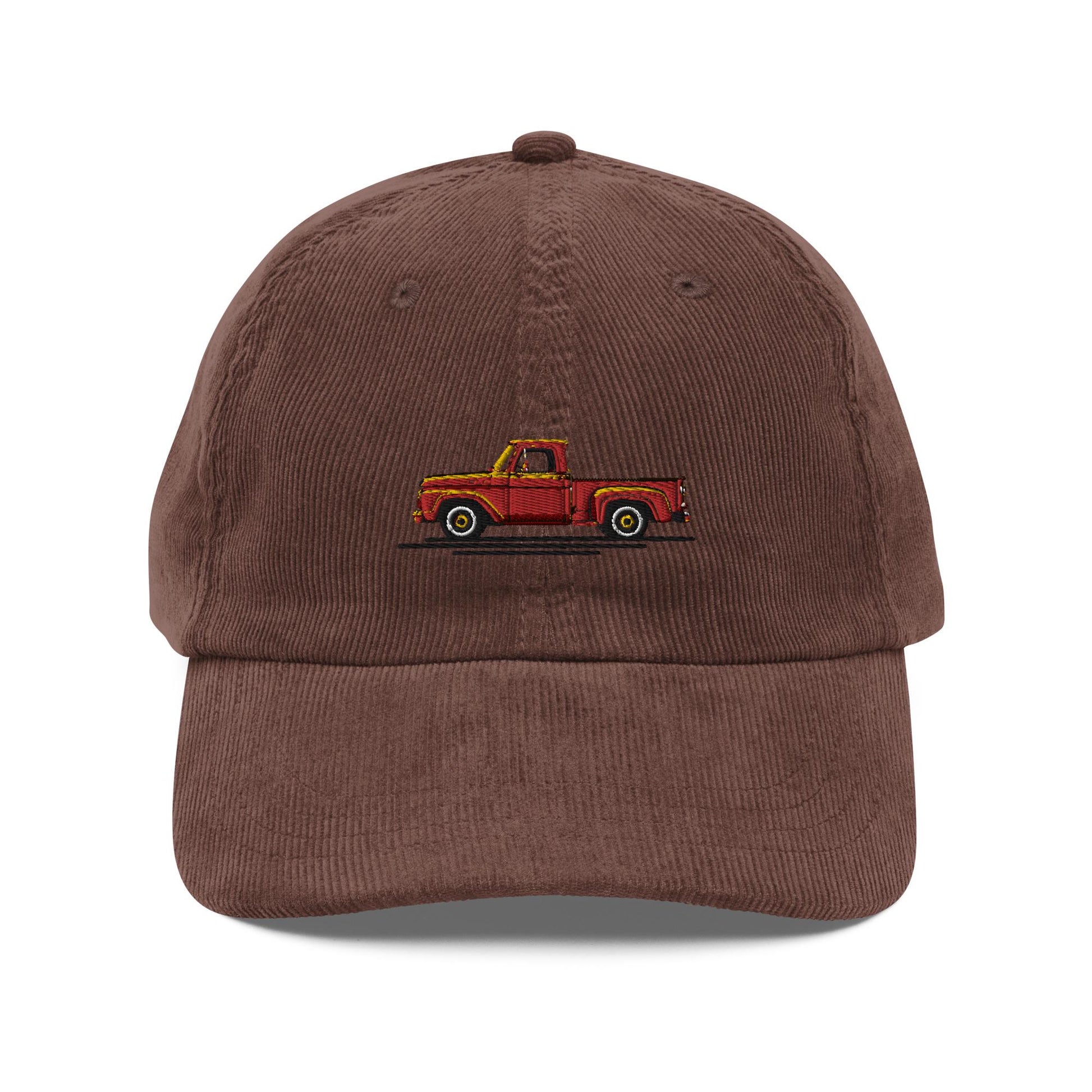 Embroidered 1963 Ford Pickup Corduroy Hat | Classic Vintage Style Dad Hat | Unique Truck Accessory for Men & Women