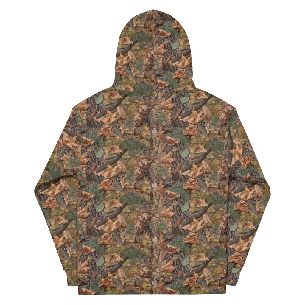 Hoodie | Unisex Woodland Pattern Hoodie | Hunting Style All Over Print | Foliage Camouflage Sweatshirt | Nature Lover Gift