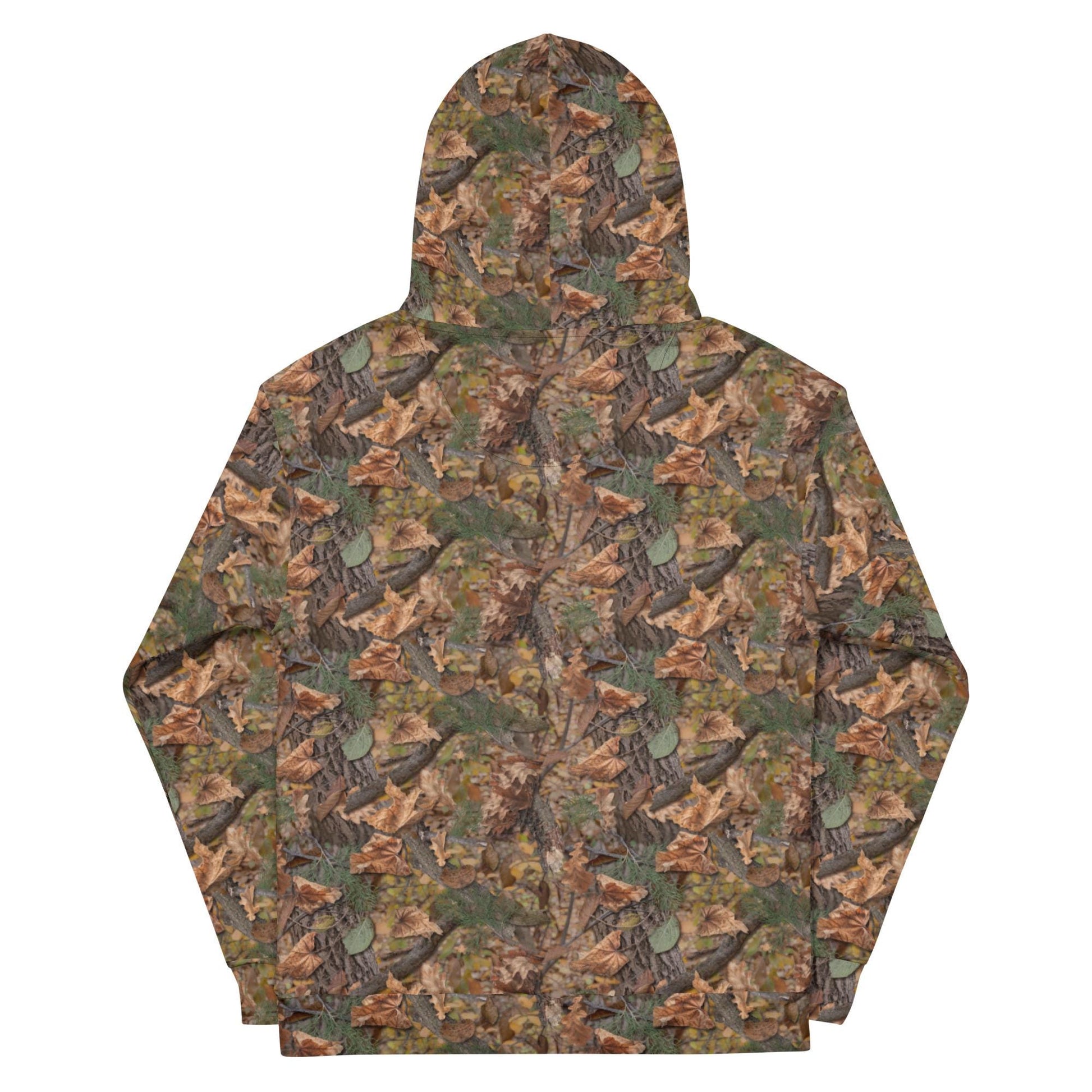 Hoodie | Unisex Woodland Pattern Hoodie | Hunting Style All Over Print | Foliage Camouflage Sweatshirt | Nature Lover Gift
