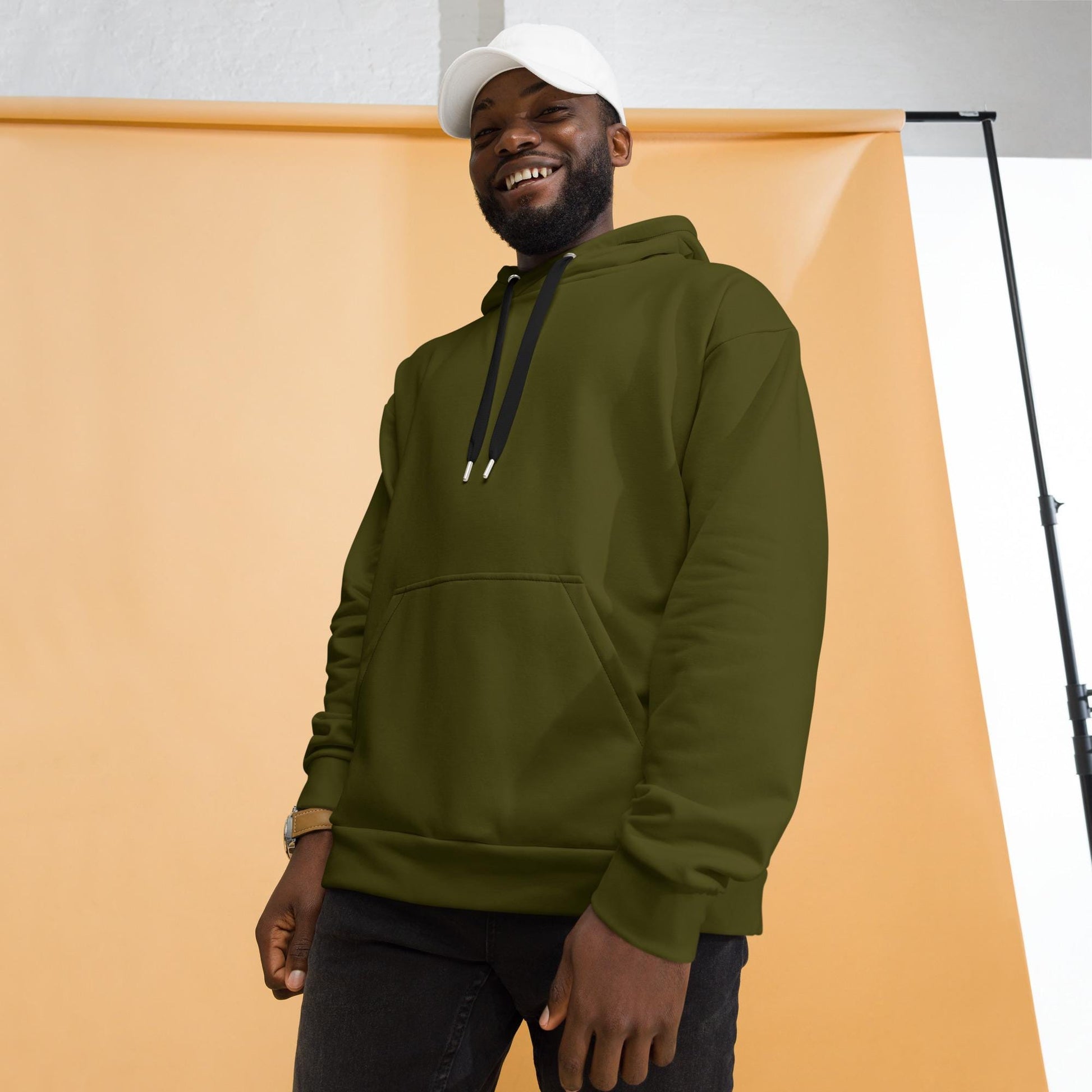 Hoodie | Unisex Dark Olive Green Pullover | Solid Color Comfort for All | Cozy Everyday Wear