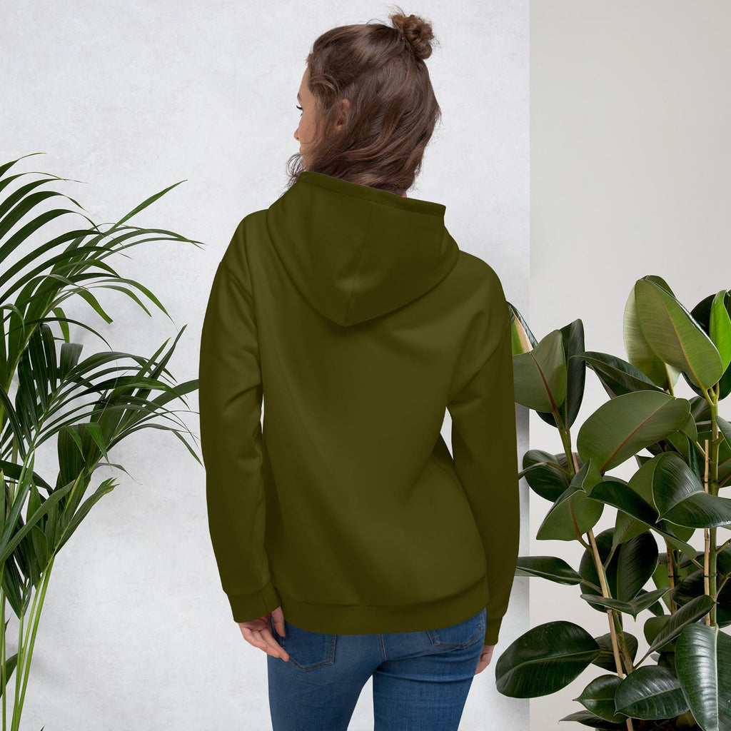 Hoodie | Unisex Dark Olive Green Pullover | Solid Color Comfort for All | Cozy Everyday Wear