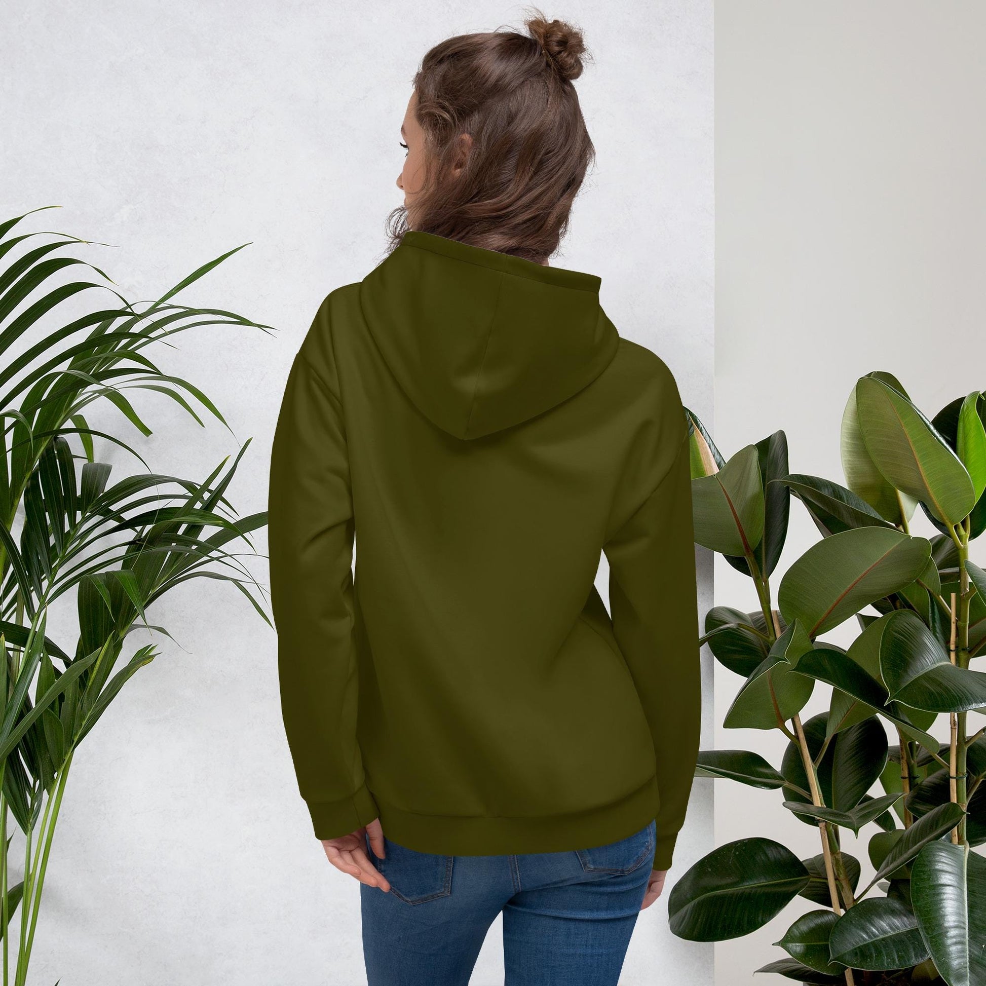 Hoodie | Unisex Dark Olive Green Pullover | Solid Color Comfort for All | Cozy Everyday Wear