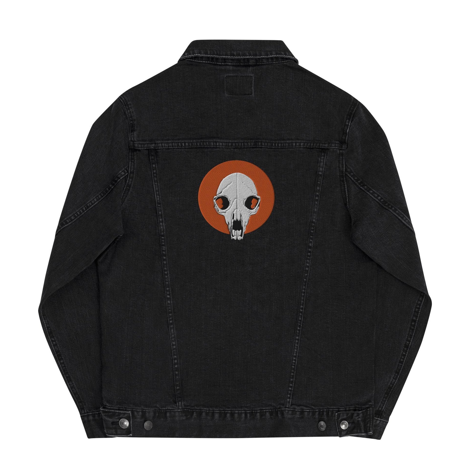 Embroidered Bear Skull | Unisex Denim Trucker Style | Skull Design | Stylish Embroidered Jacket